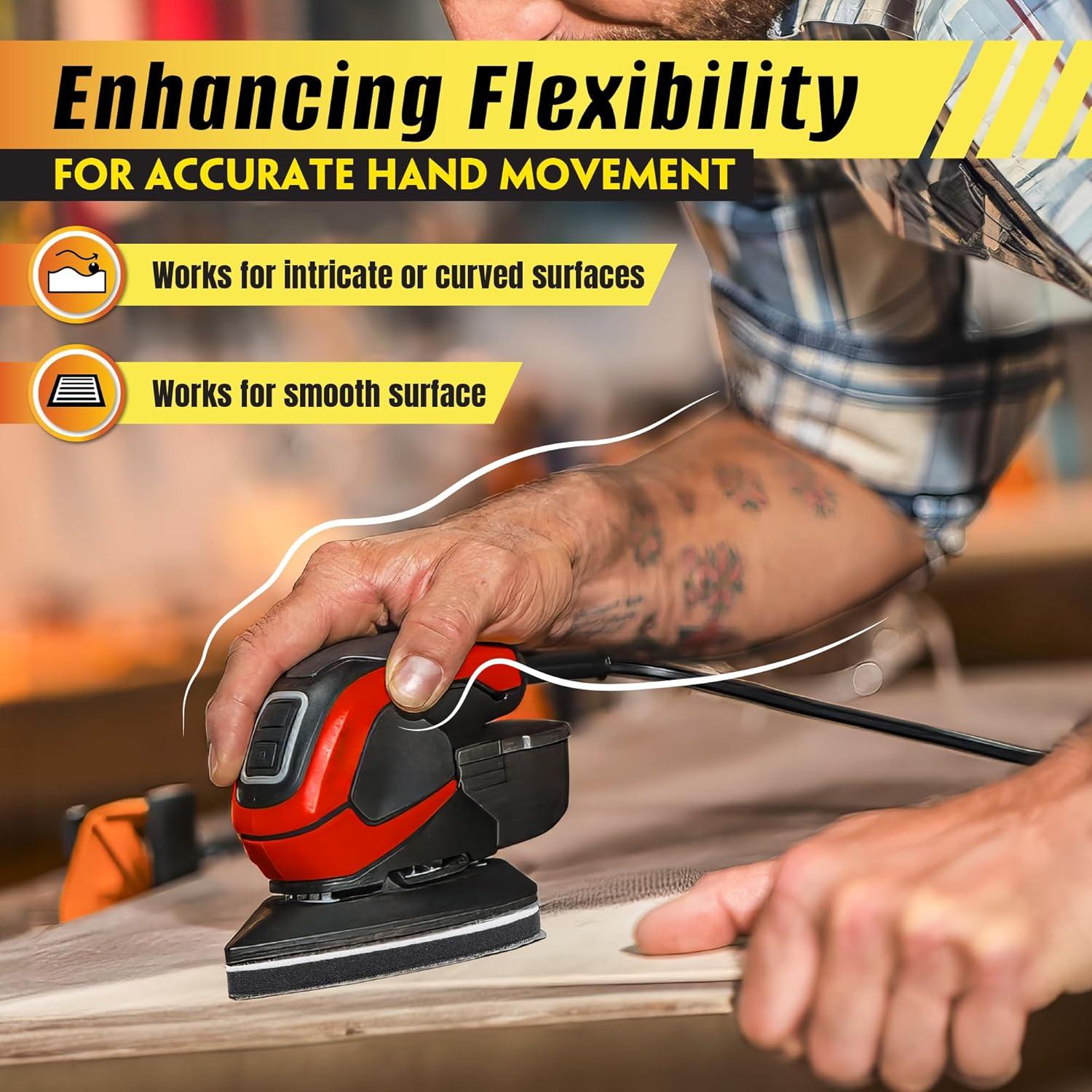 Paquete de 5 almohadillas de lijado TUSGOR X100 para ratón