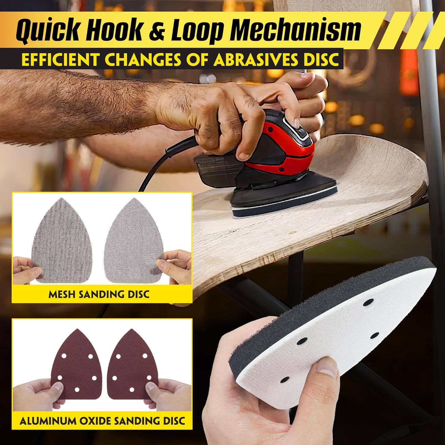 Paquete de 5 almohadillas de lijado TUSGOR X100 para ratón