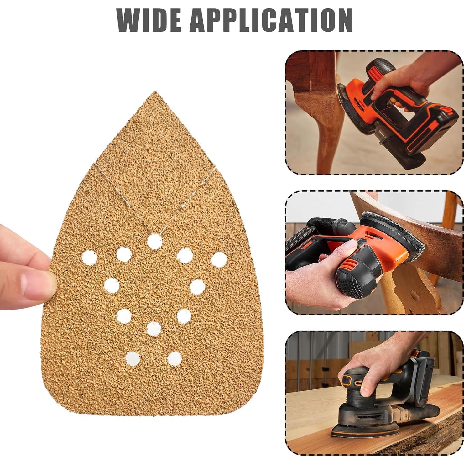 50 Almohadillas de Lija 40 Granos Black and Decker 95x135mm