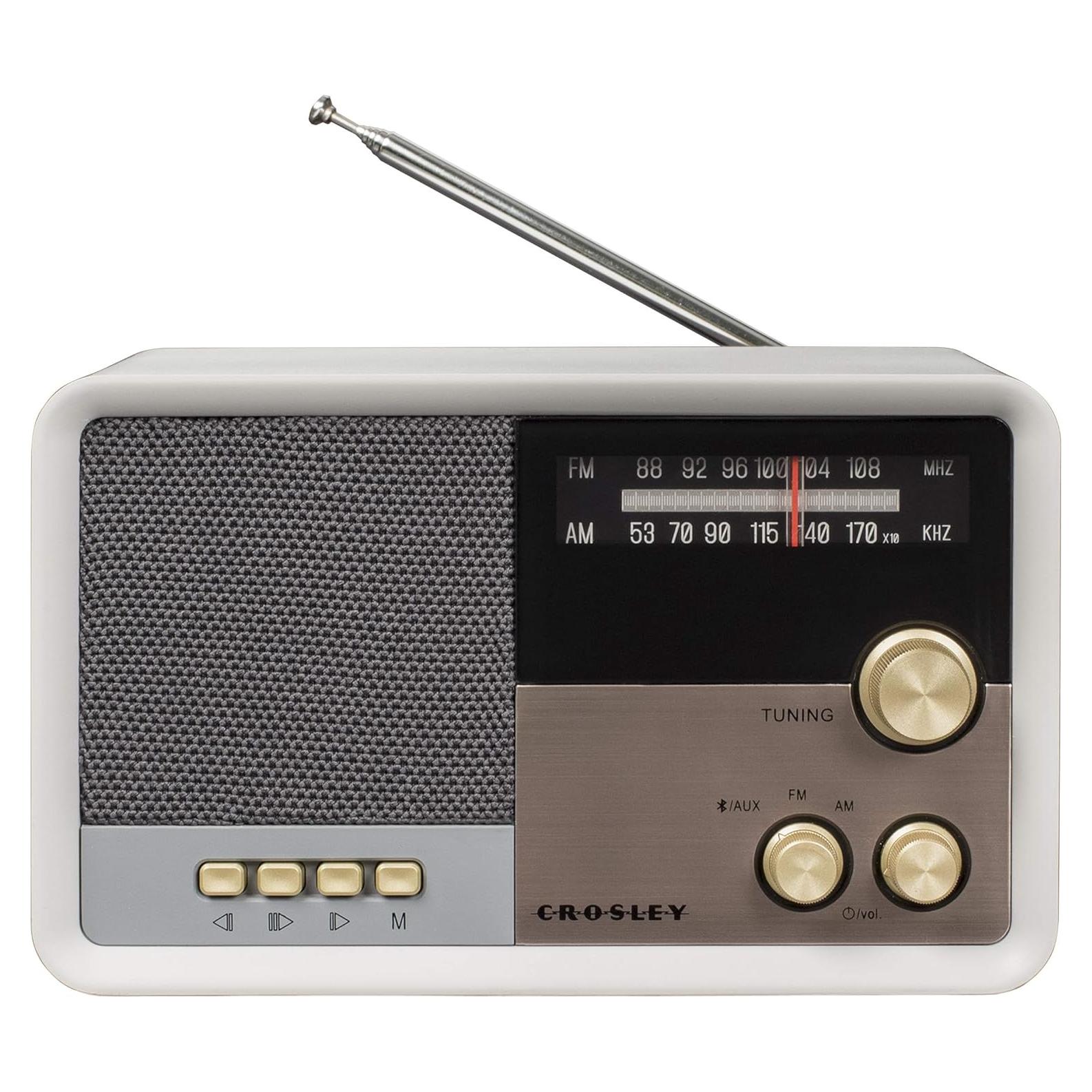 Radio Vintage AM/FM Bluetooth Crosley CR3036D-WS Arena Blanca