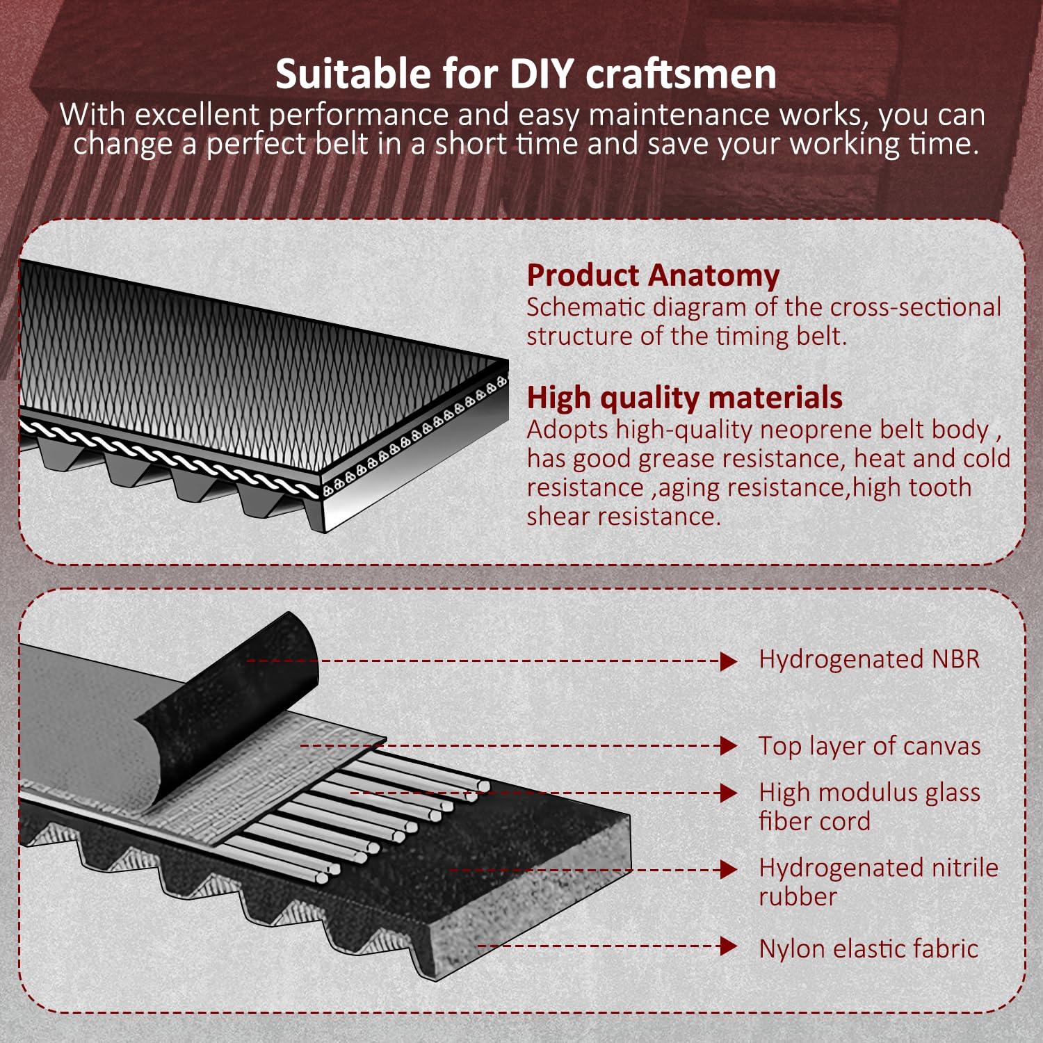 Correa de Tiempo HASMX 110XL031 para Lijadora Black & Decker