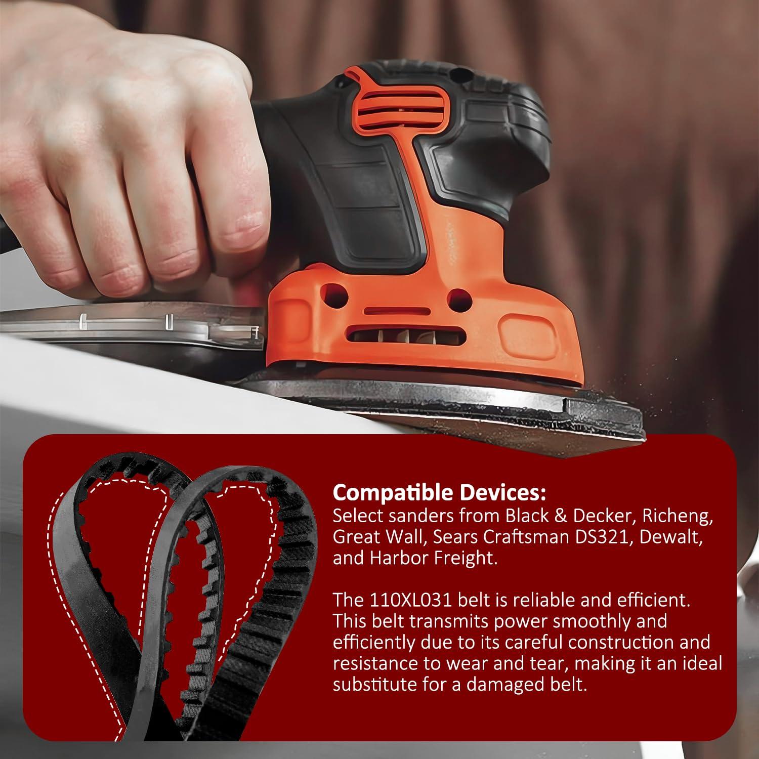 Correa de Tiempo HASMX 110XL031 para Lijadora Black and Decker