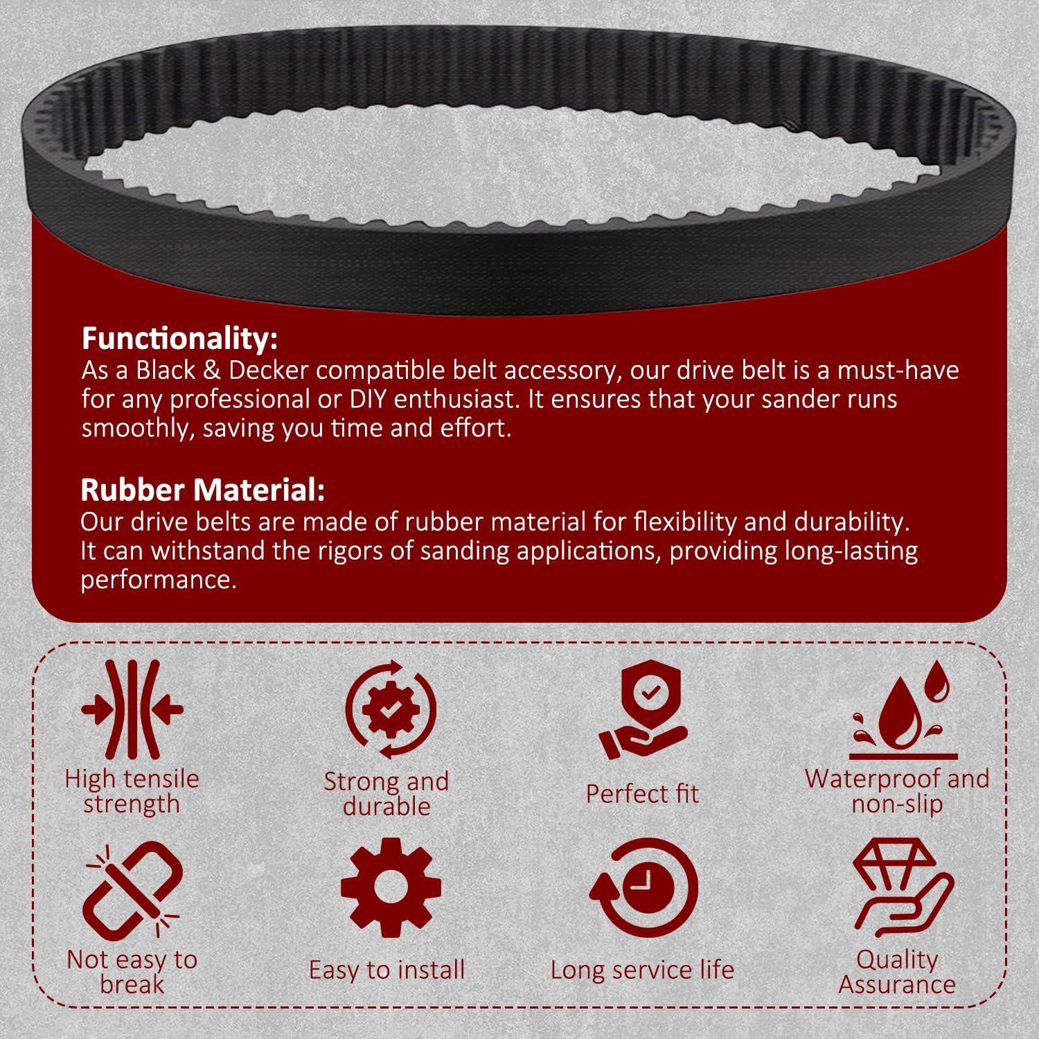 Correa de Tiempo HASMX 110XL031 para Lijadora Black and Decker