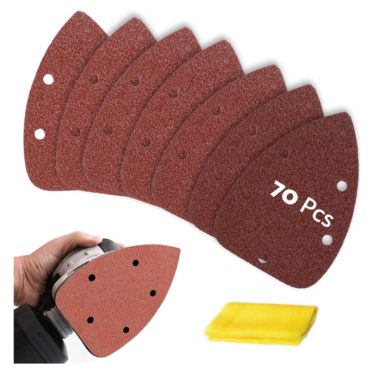 Lijadora Mouse S&F 70pcs Grano 40-320 para Ryobi