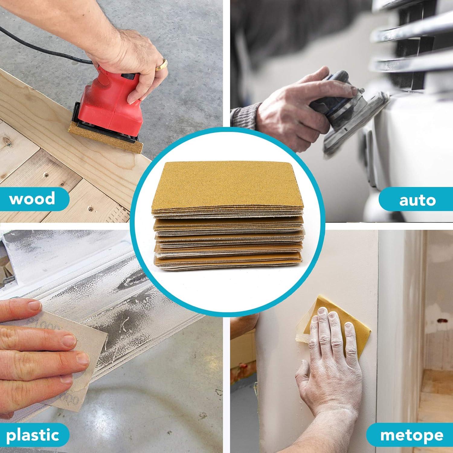 Papel de Lija LotFancy 50PCS Grano Asortido 60-1000