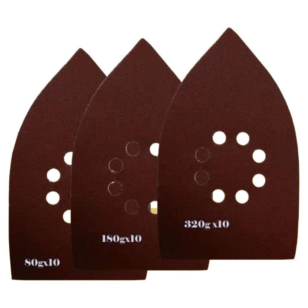 30 Lijas de Papel de Lija para Detalle MTP 10.5x17.1 cm Granos 80-320