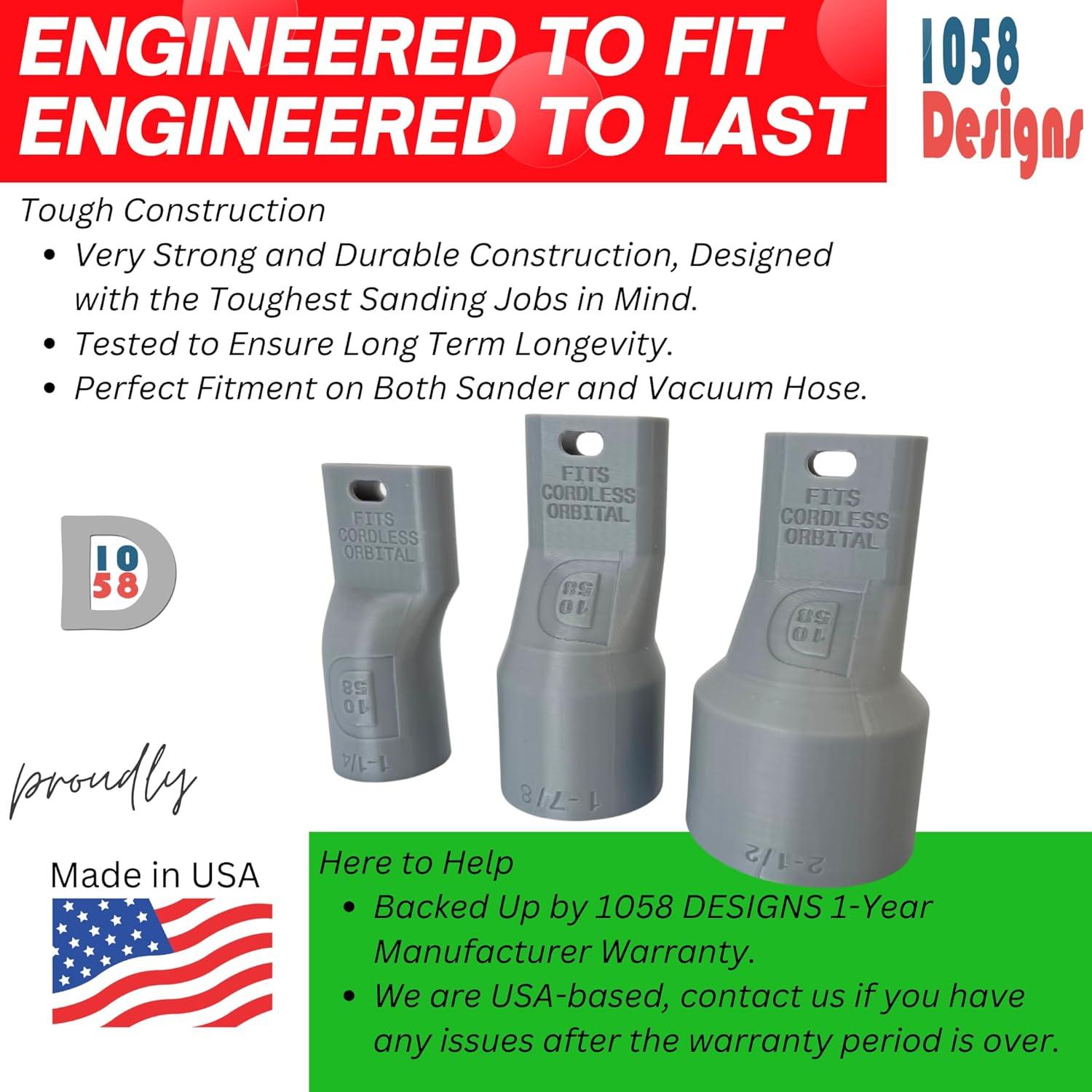 Adaptador Aspiradora 1058 Designs para Lijadora Black Decker 5"