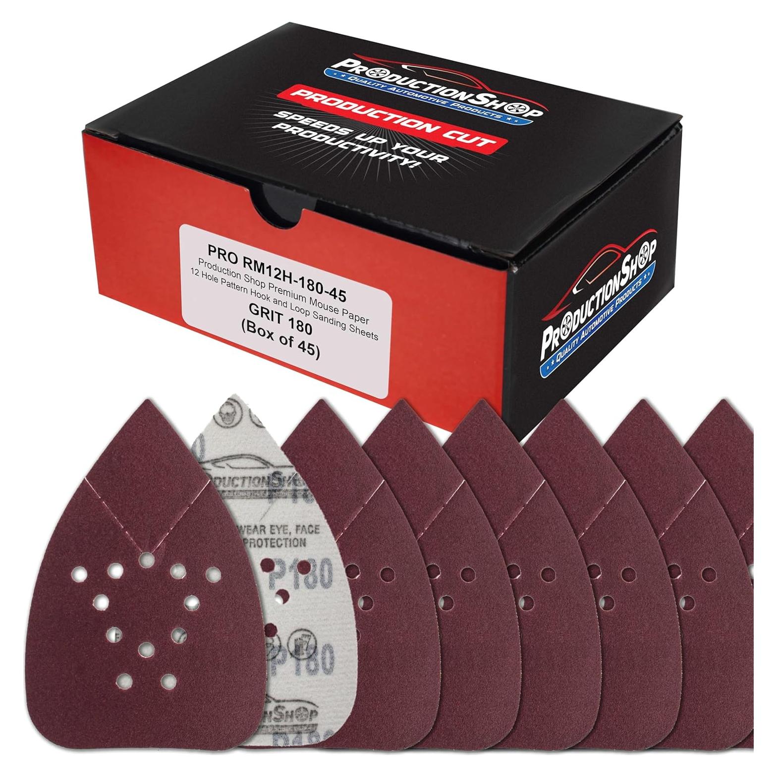 Lijas Triangulares ProductionShop Grano 180 - Caja 45 Unidades