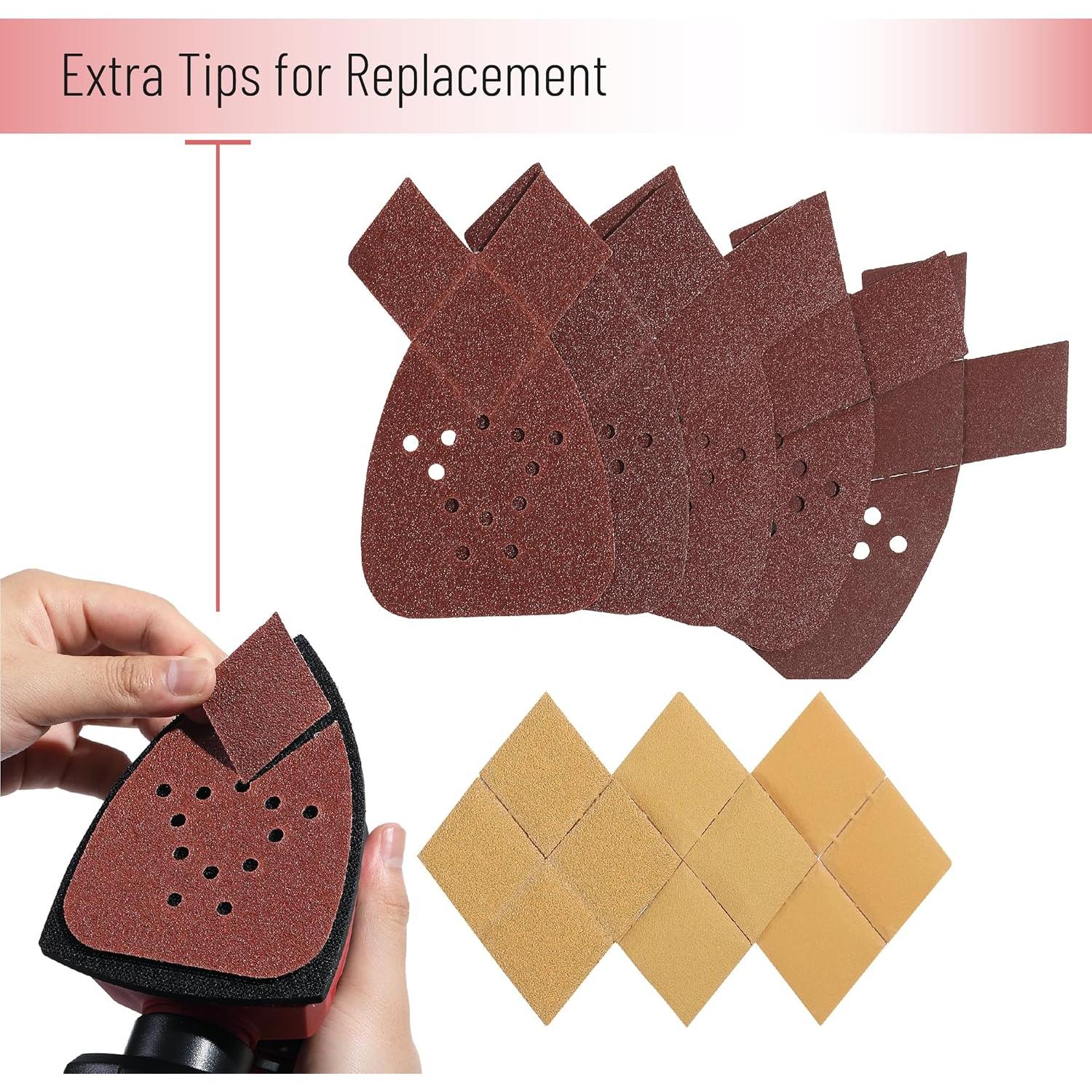 Lijadora de Detalle Bates - 50 Piezas Papel de Lija Granos 60-240