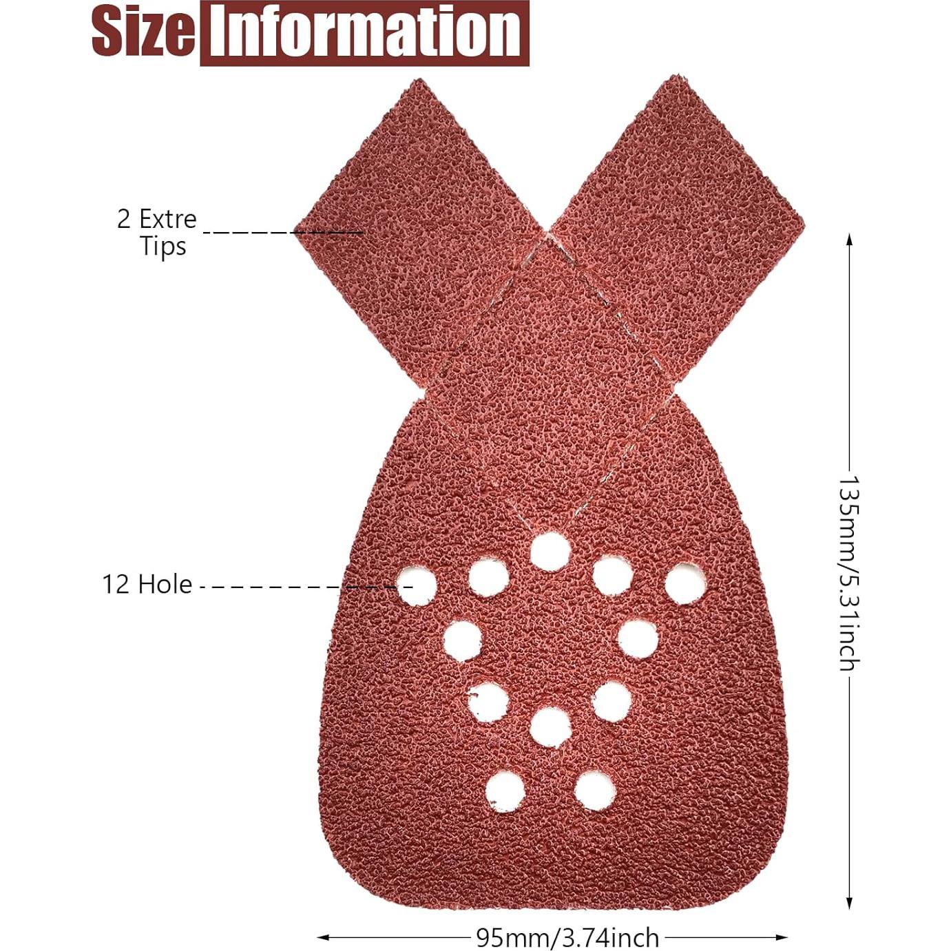 50 Piezas Papel de Lija 40 Granos Black and Decker 95x135mm