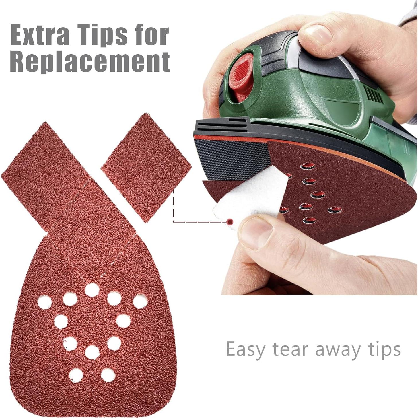 50 Piezas Papel de Lija 40 Granos Black and Decker 95x135mm