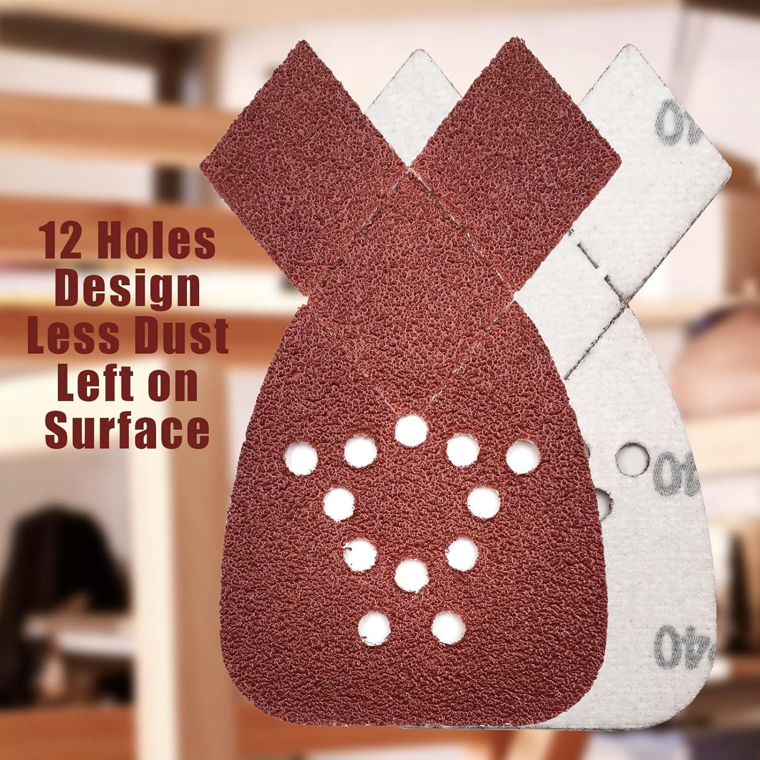 50 Piezas Papel de Lija 40 Granos Black and Decker 95x135mm