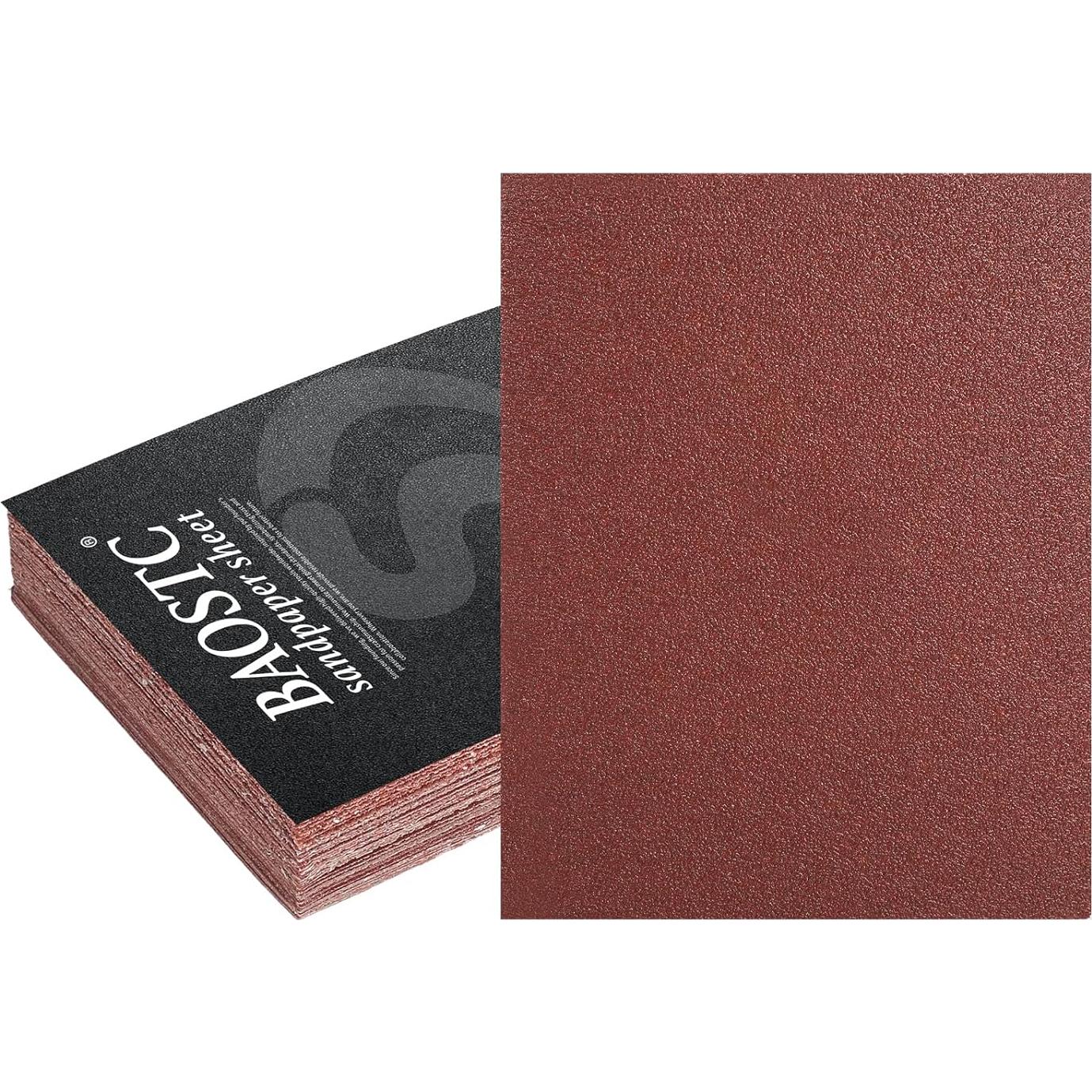 Hoja de lija BAOSTC 11,43x13,97cm Grano P60 Paquete 50