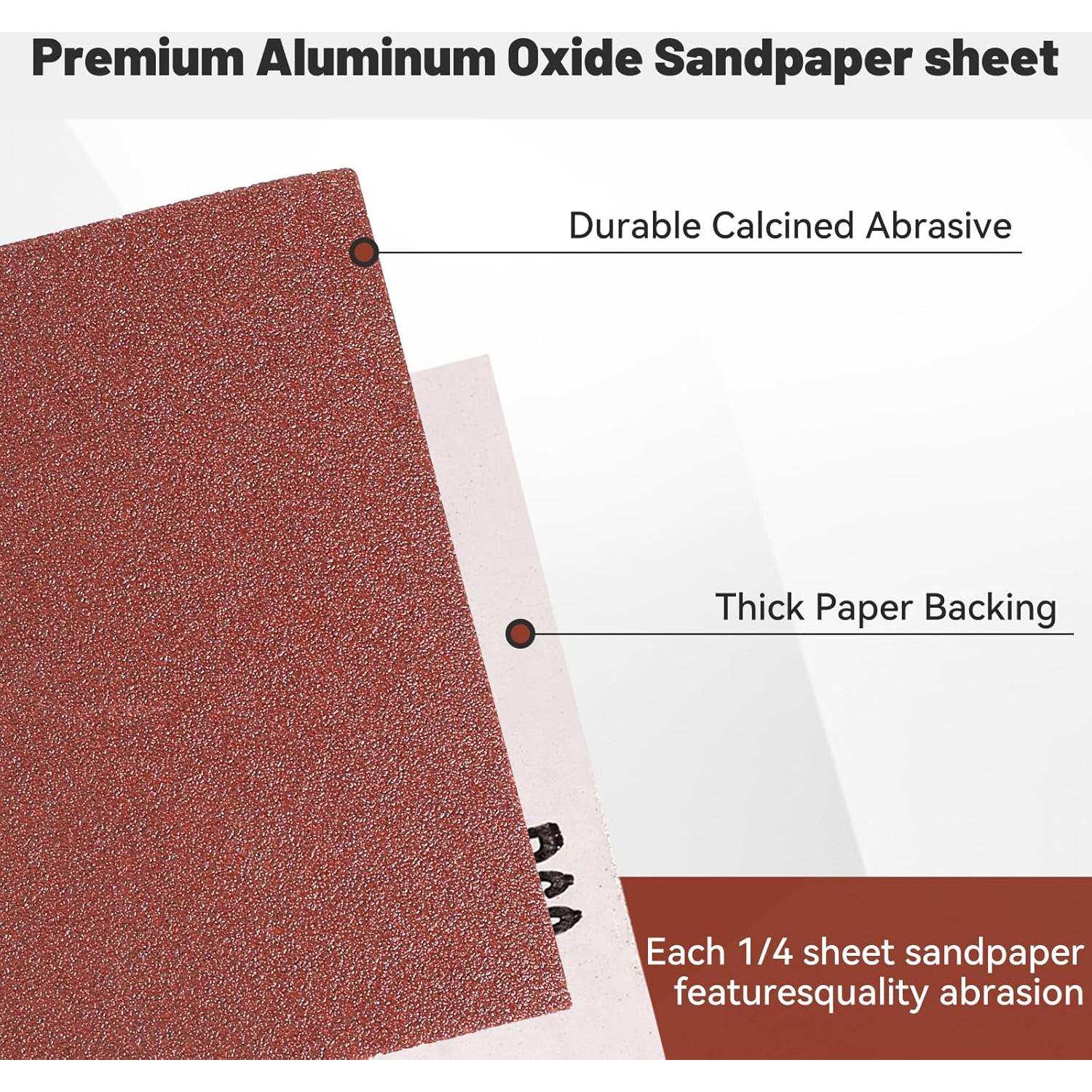 Hoja de lija BAOSTC 11,43x13,97cm Grano P60 Paquete 50