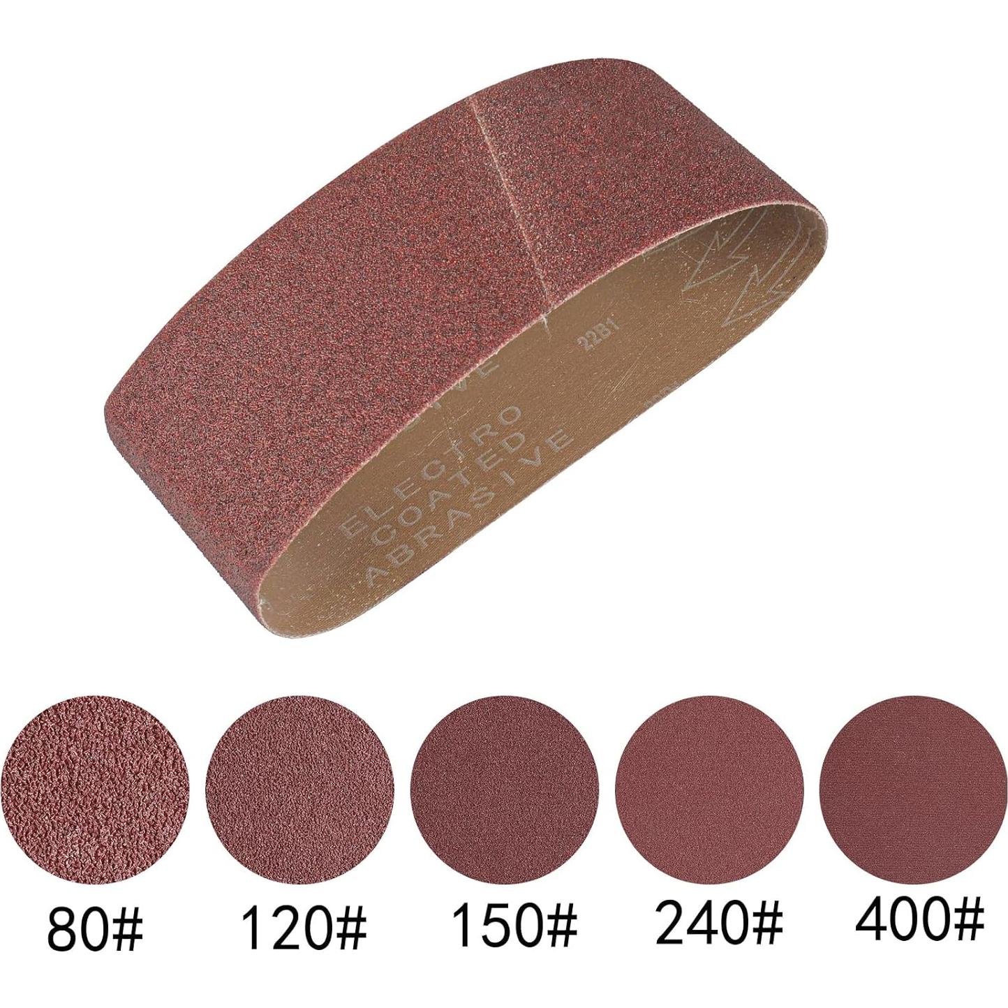 Cintas de Lijado 3x21 Lean Grinding 15PCS Granos 80-400