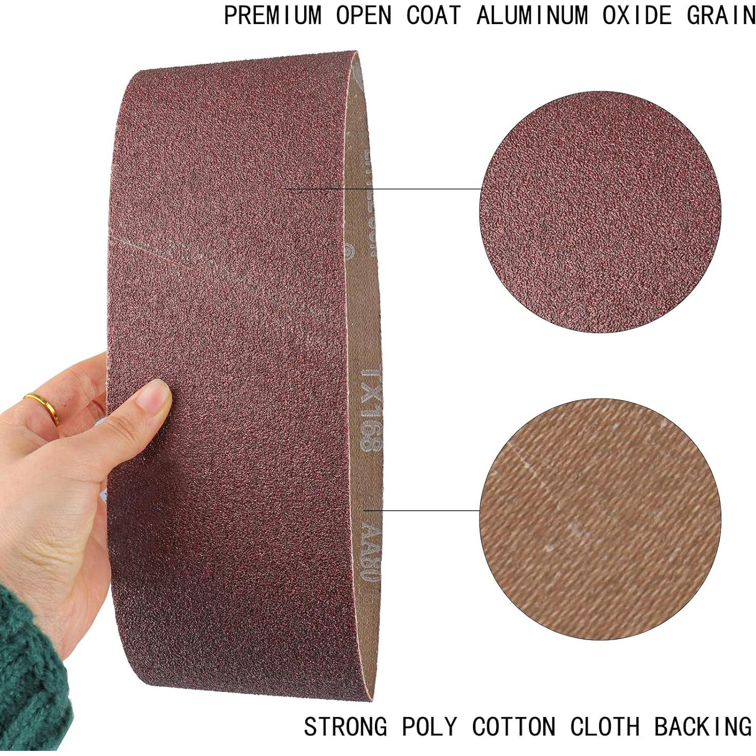 Cintas de Lijado 3x21 Lean Grinding 15PCS Granos 80-400