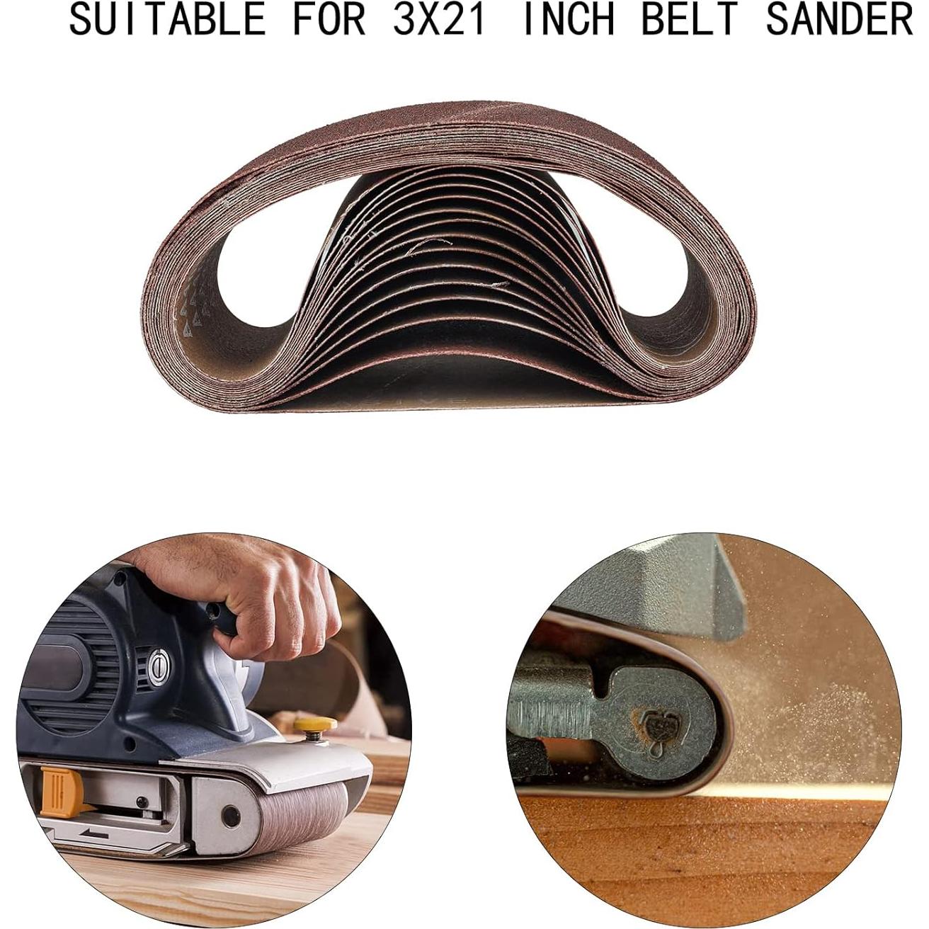 Cintas de Lijado 3x21 Lean Grinding 15PCS Granos 80-400