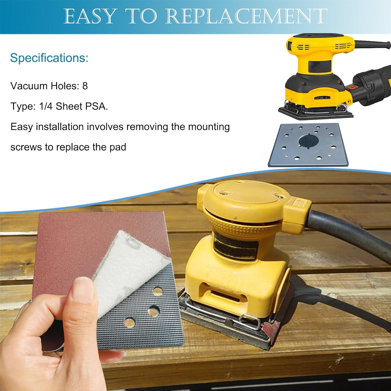 Paquete de 2 almohadillas de lija Toromp para DeWalt 151284-00