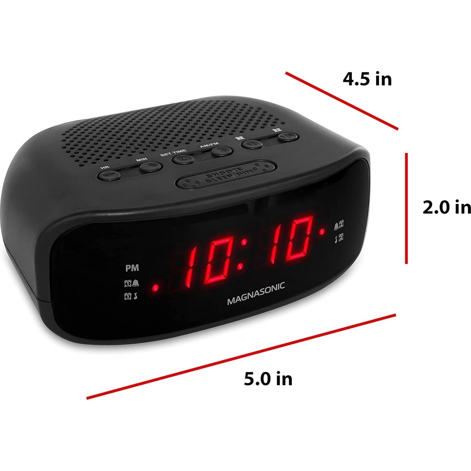 Reloj Radio Despertador Magnasonic EAAC200 Digital con Alarma