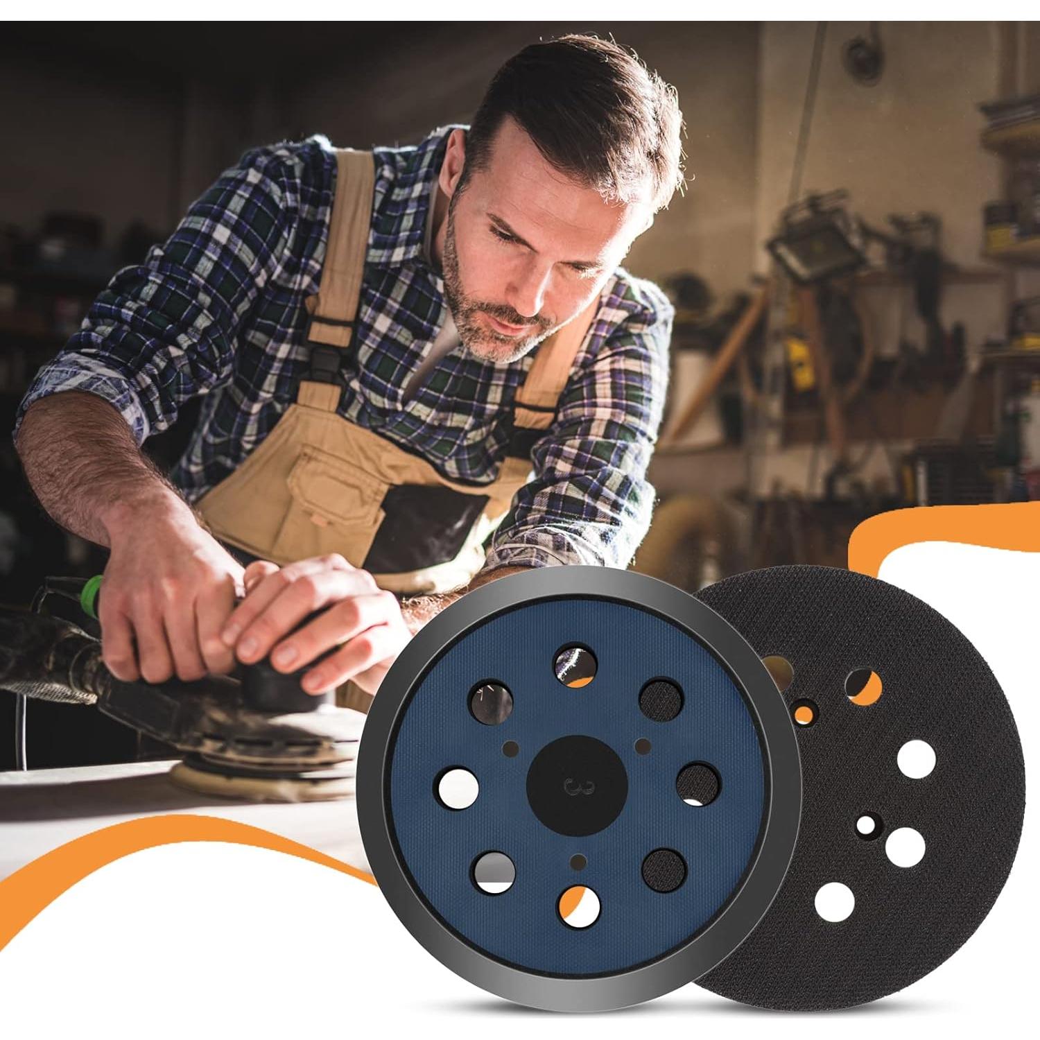 Pad de Lijadora 5" EAGLEGGO 8 Agujeros Compatible DeWalt