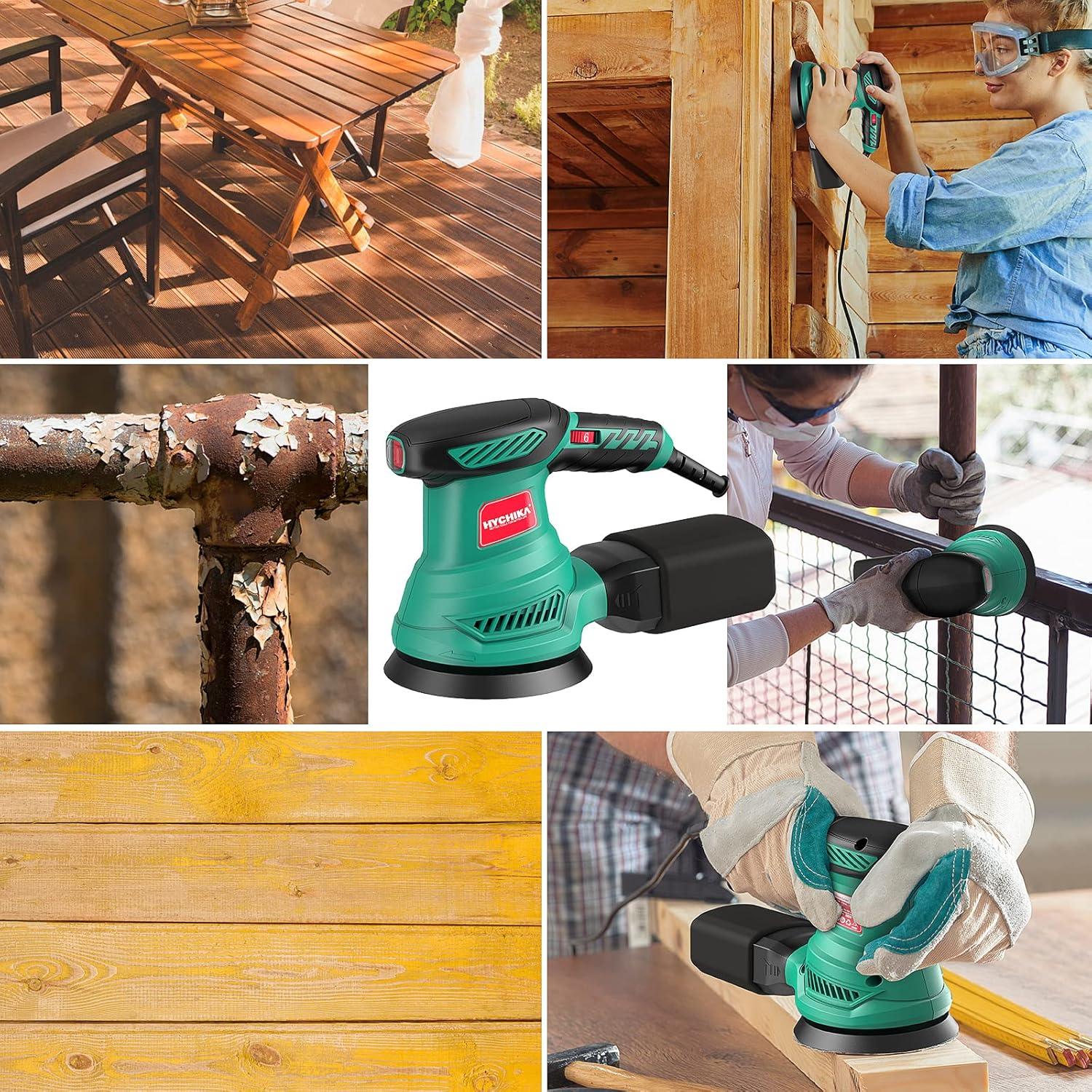 Lijadora Orbital 13000RPM HYCHIKA 2.5A 12 Papeles Lija