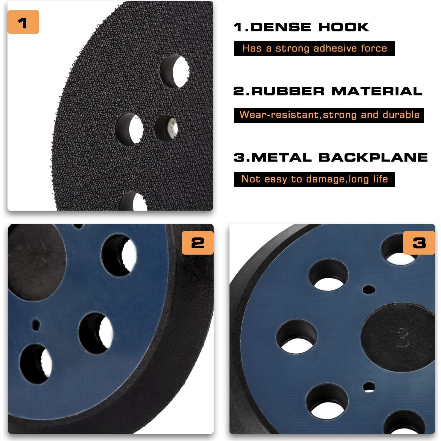 Paquete de 2 almohadillas 12,7 cm EAGLEGGO para lijadora