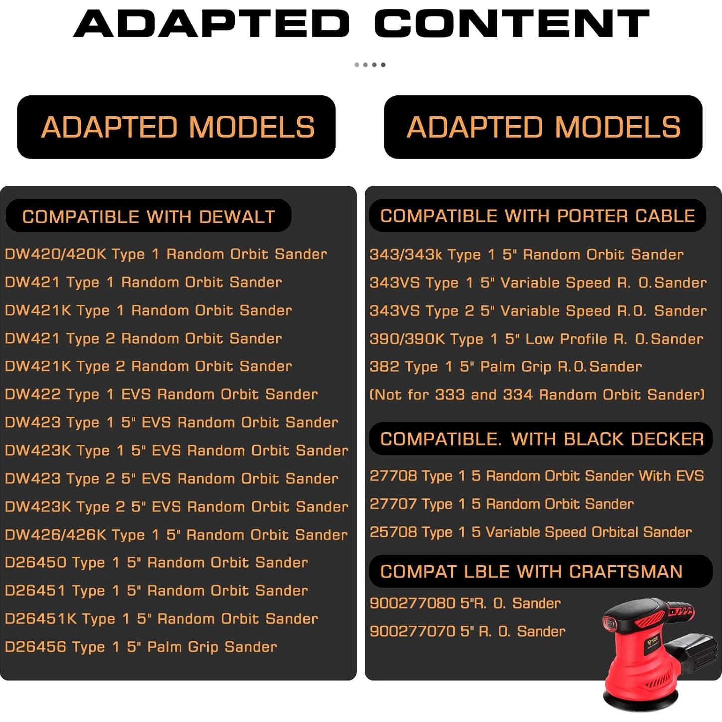 Paquete de 2 almohadillas 12,7 cm EAGLEGGO para lijadora