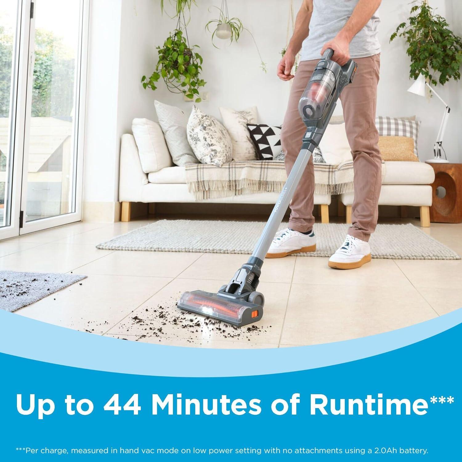 Aspiradora Inalámbrica BLACK+DECKER 20V MAX con LED