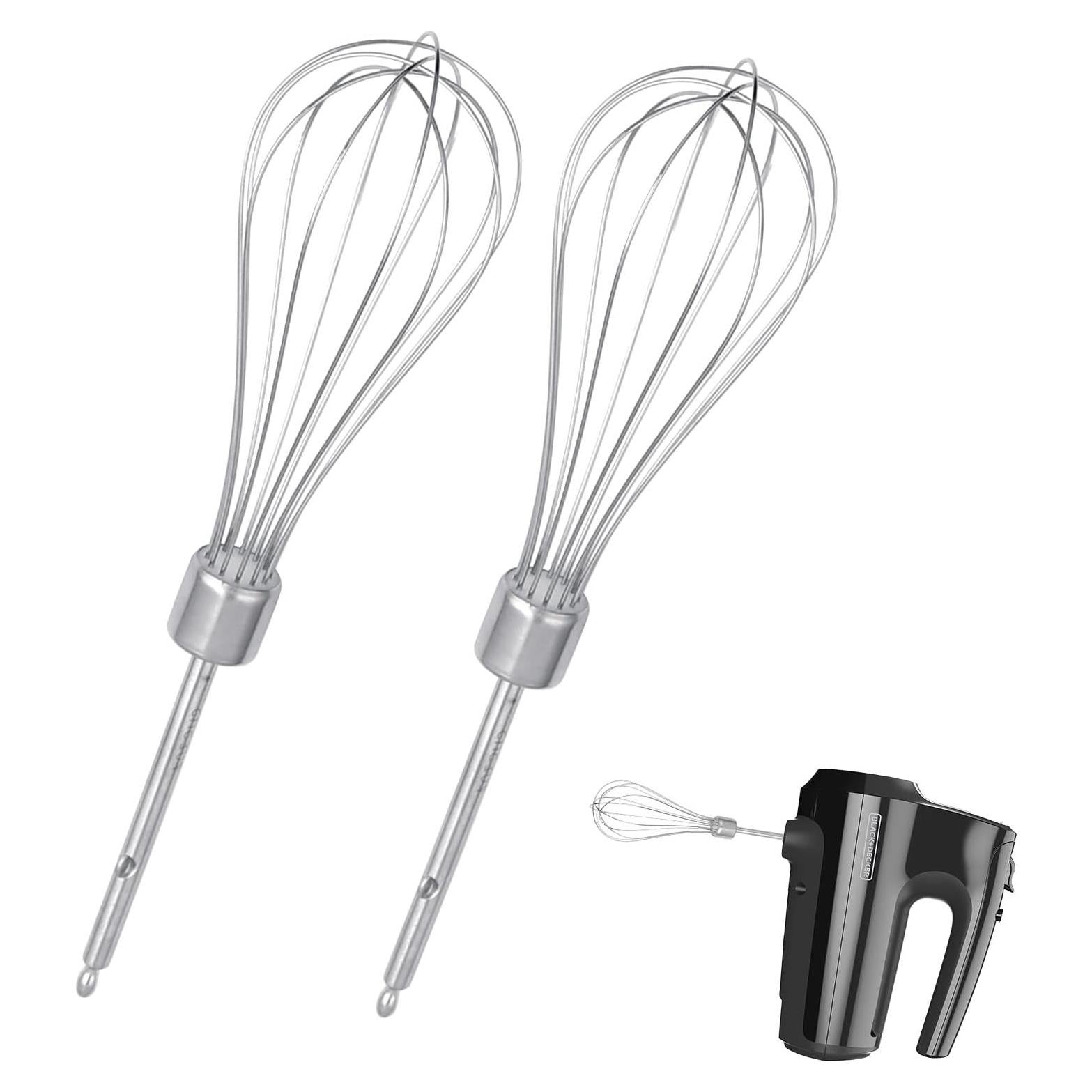 Paquete de 2 Batidores de Acero Inoxidable Ajrwiiy para Mezclador BLACK+DECKER