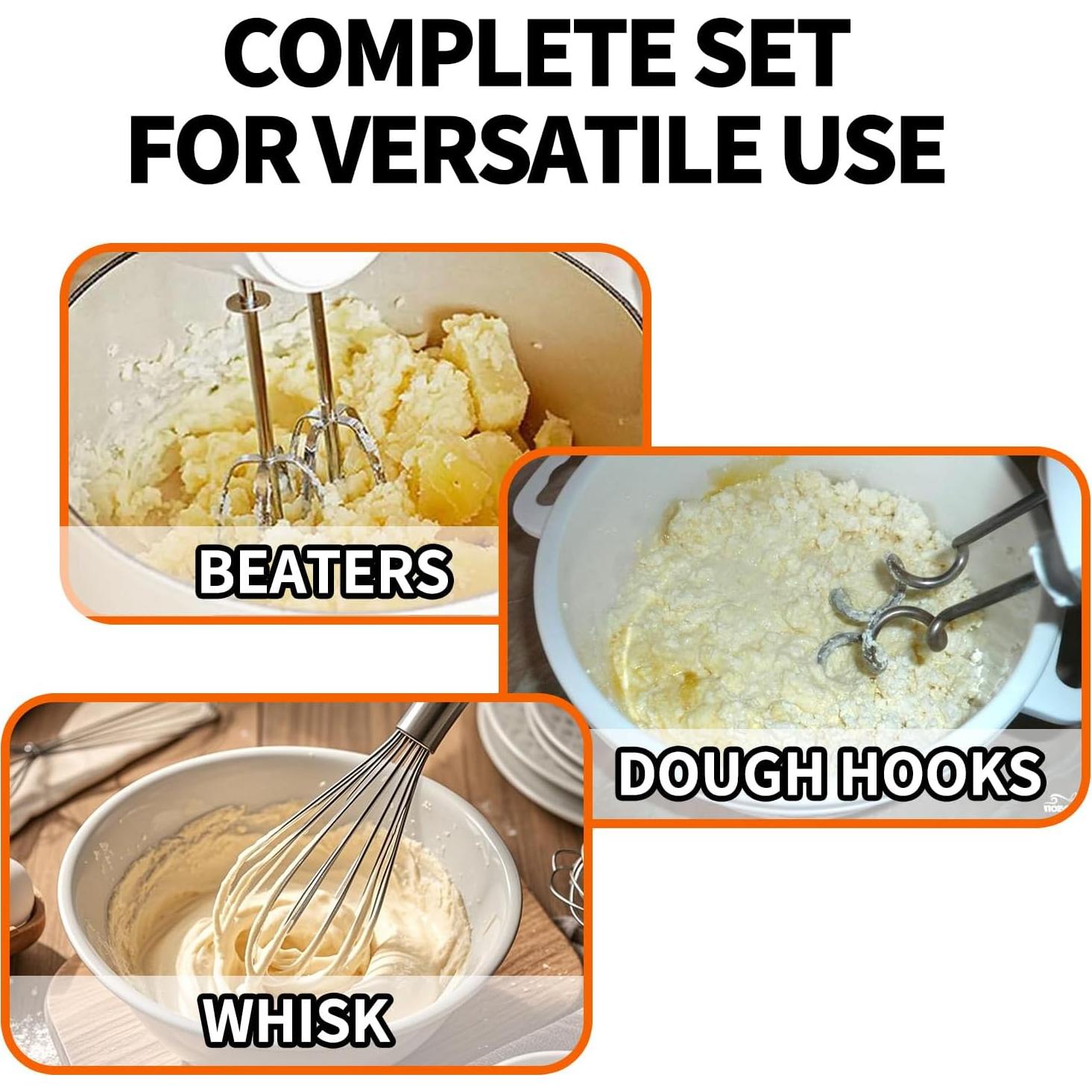 Paquete de 2 Batidores de Acero Inoxidable Ajrwiiy para Mezclador BLACK+DECKER