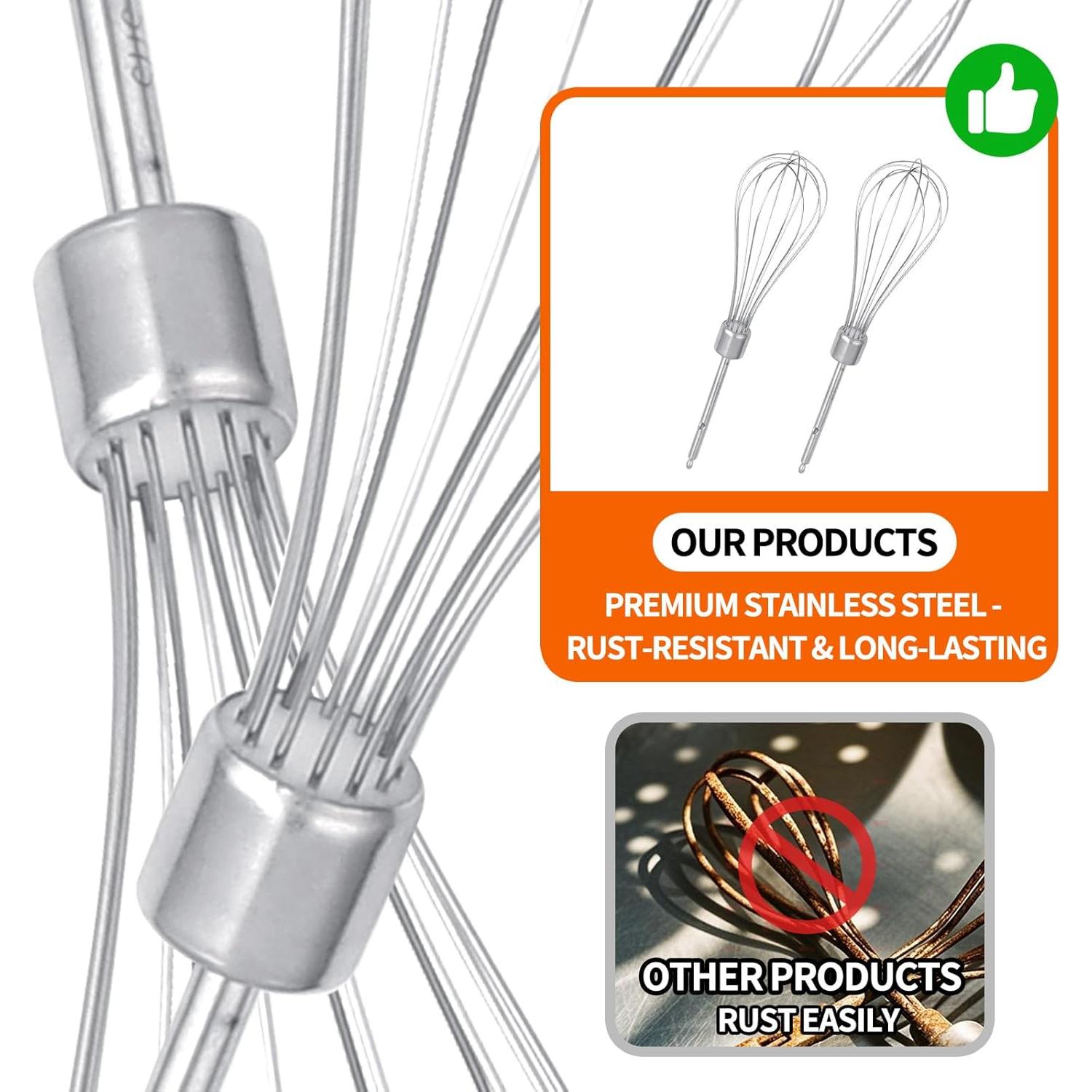 Paquete de 2 Batidores de Acero Inoxidable Ajrwiiy para Mezclador BLACK+DECKER