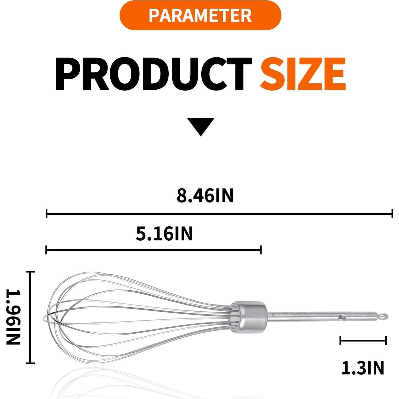 Paquete de 2 Batidores de Acero Inoxidable Ajrwiiy para Mezclador BLACK+DECKER