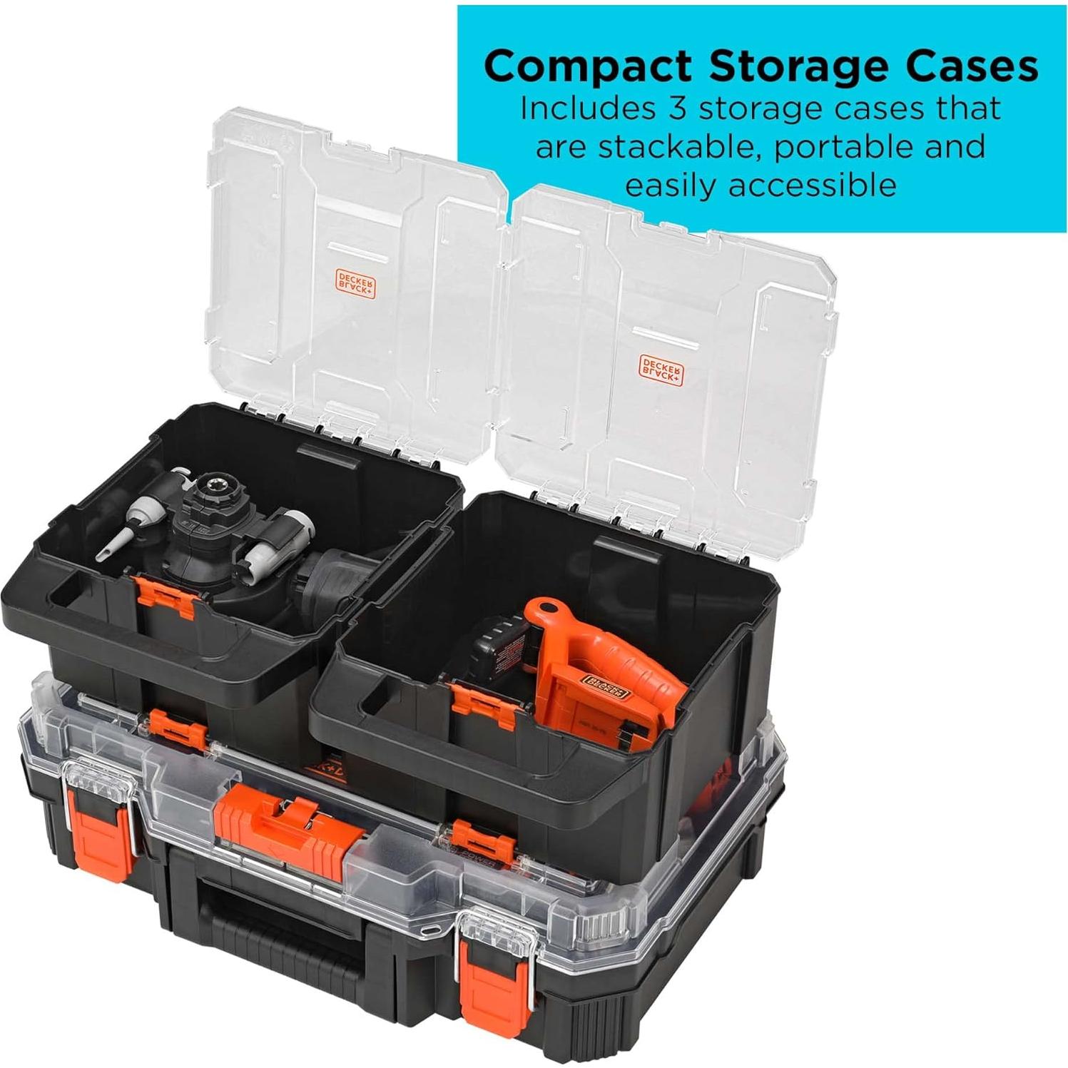 Kit de Herramientas Eléctricas Black+Decker 20V MAX con Accesorios