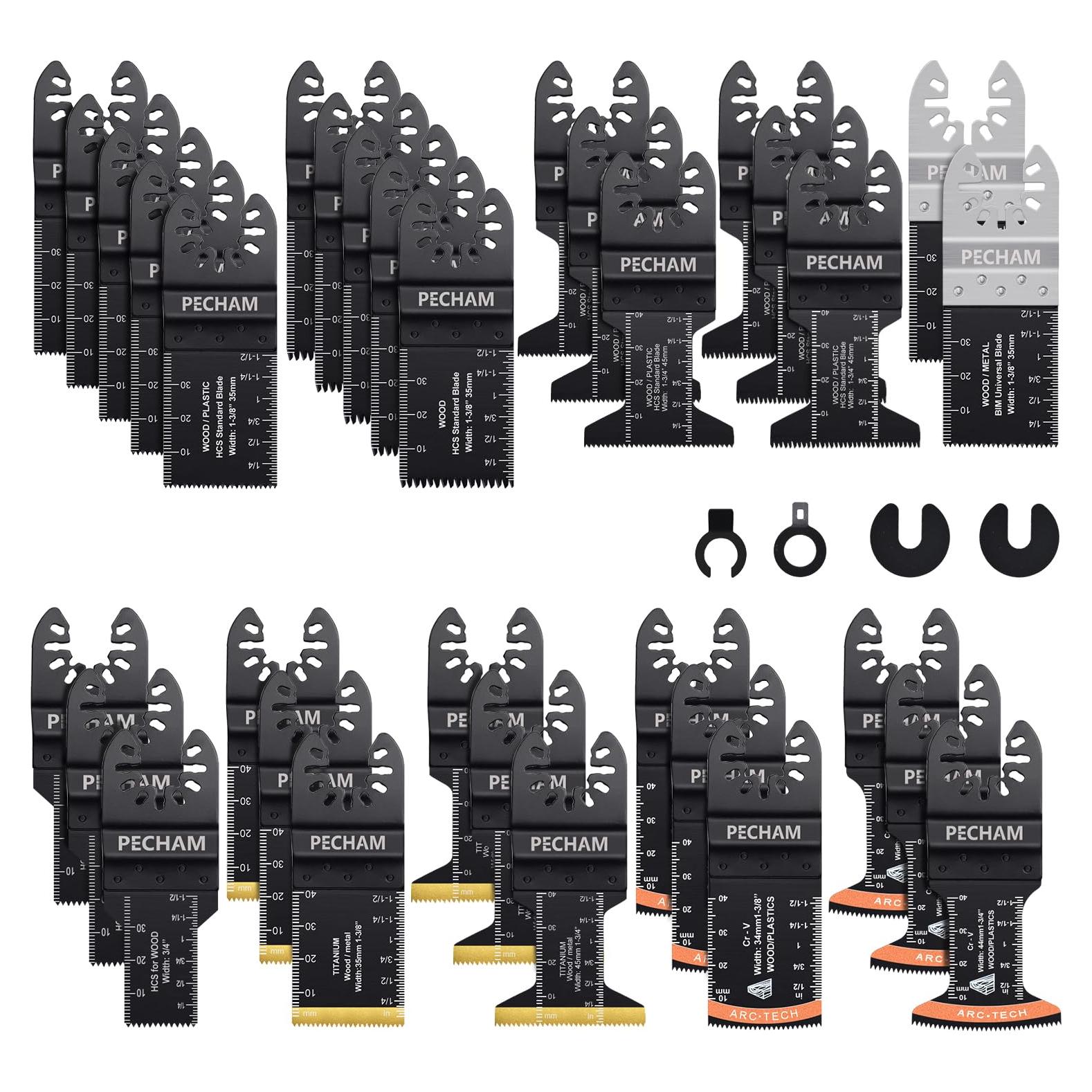 Hoja Oscilante PECHAM 37PCS para Madera y Metal