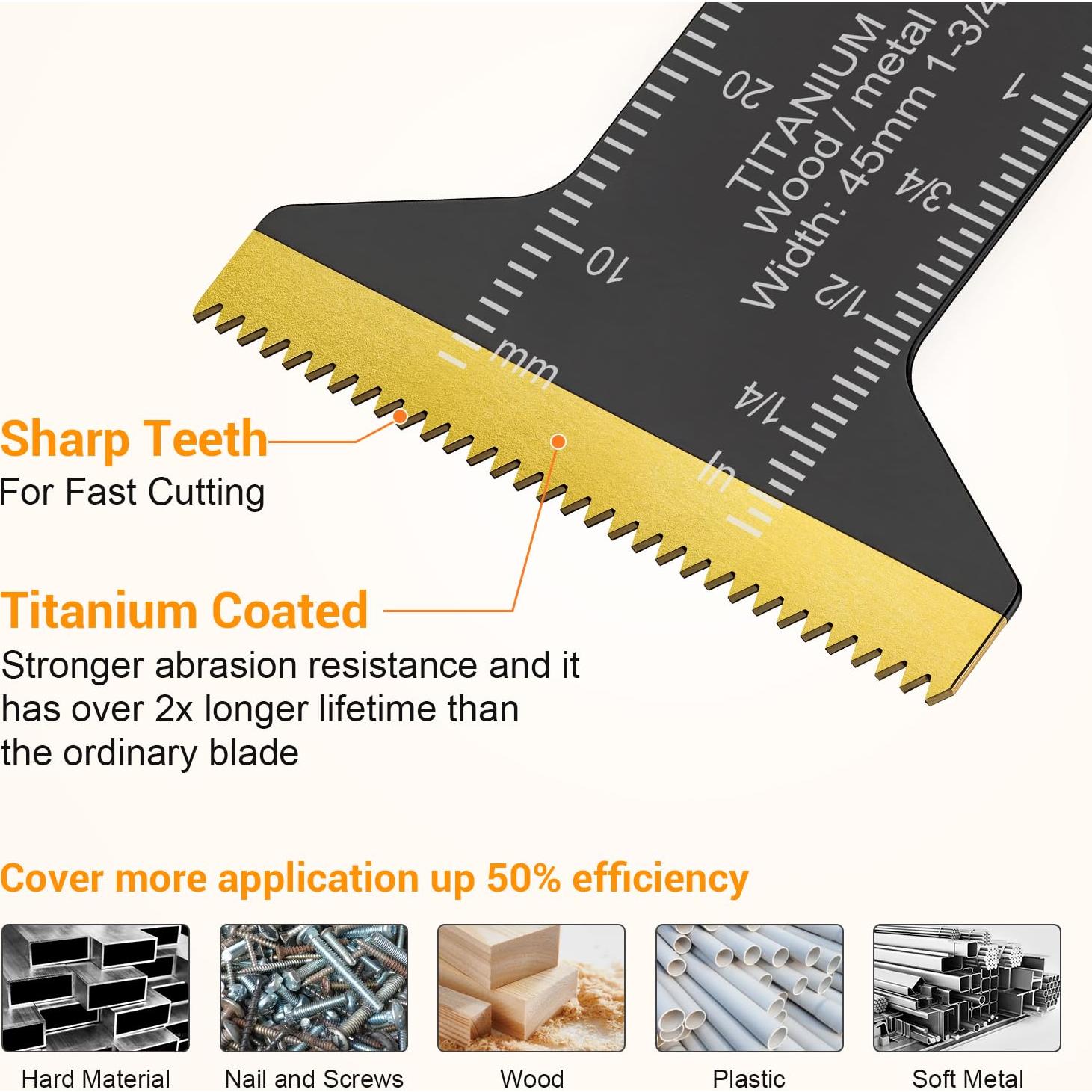 Hoja Oscilante PECHAM 37PCS para Madera y Metal