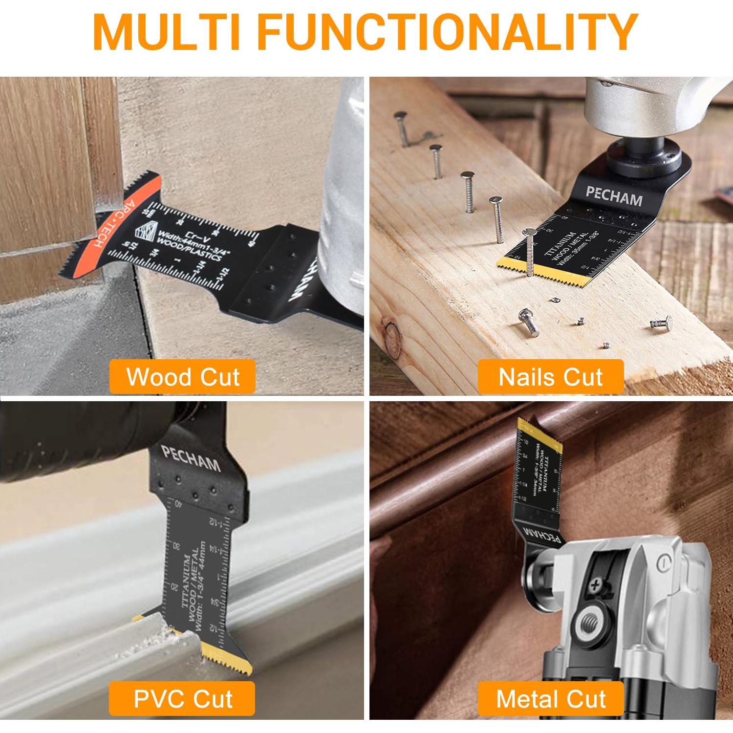 Hoja Oscilante PECHAM 37PCS para Madera y Metal