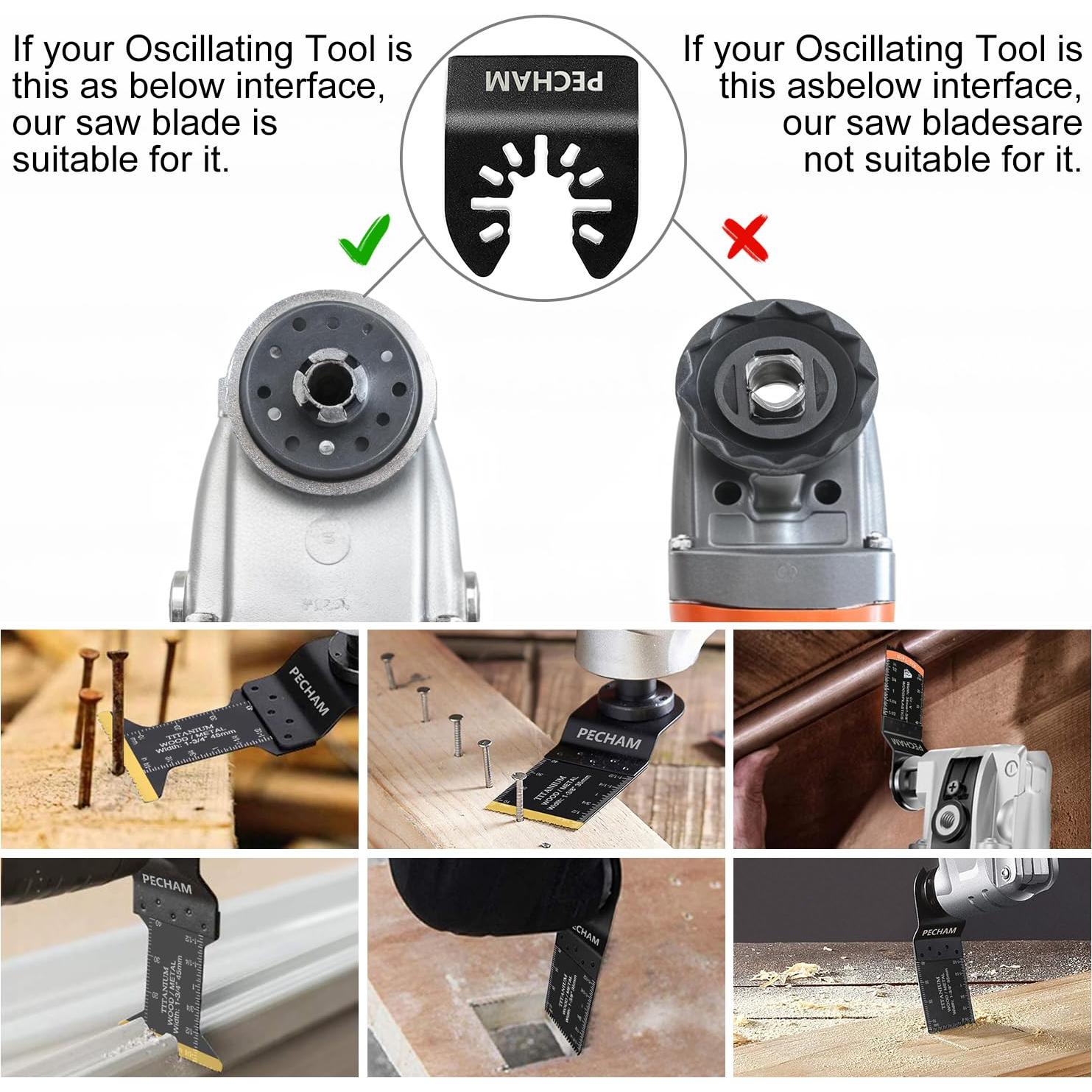 Hoja Oscilante PECHAM 37PCS para Madera y Metal
