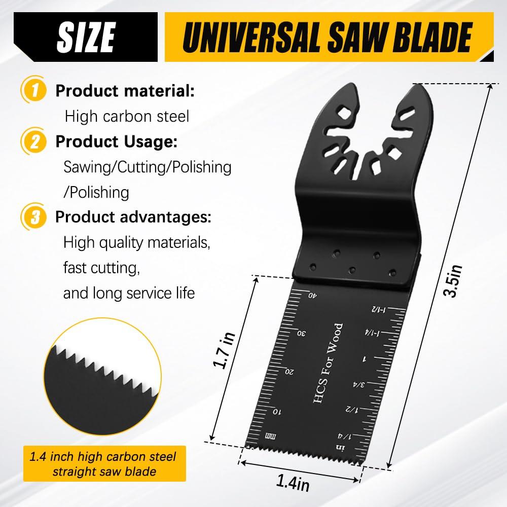 6 Hojas Oscilantes Vicsamer para Madera, 9x3.4cm, Rápida