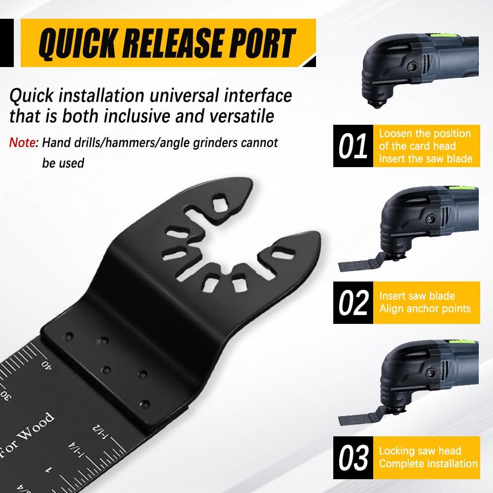 6 Hojas Oscilantes Vicsamer para Madera, 9x3.4cm, Rápida