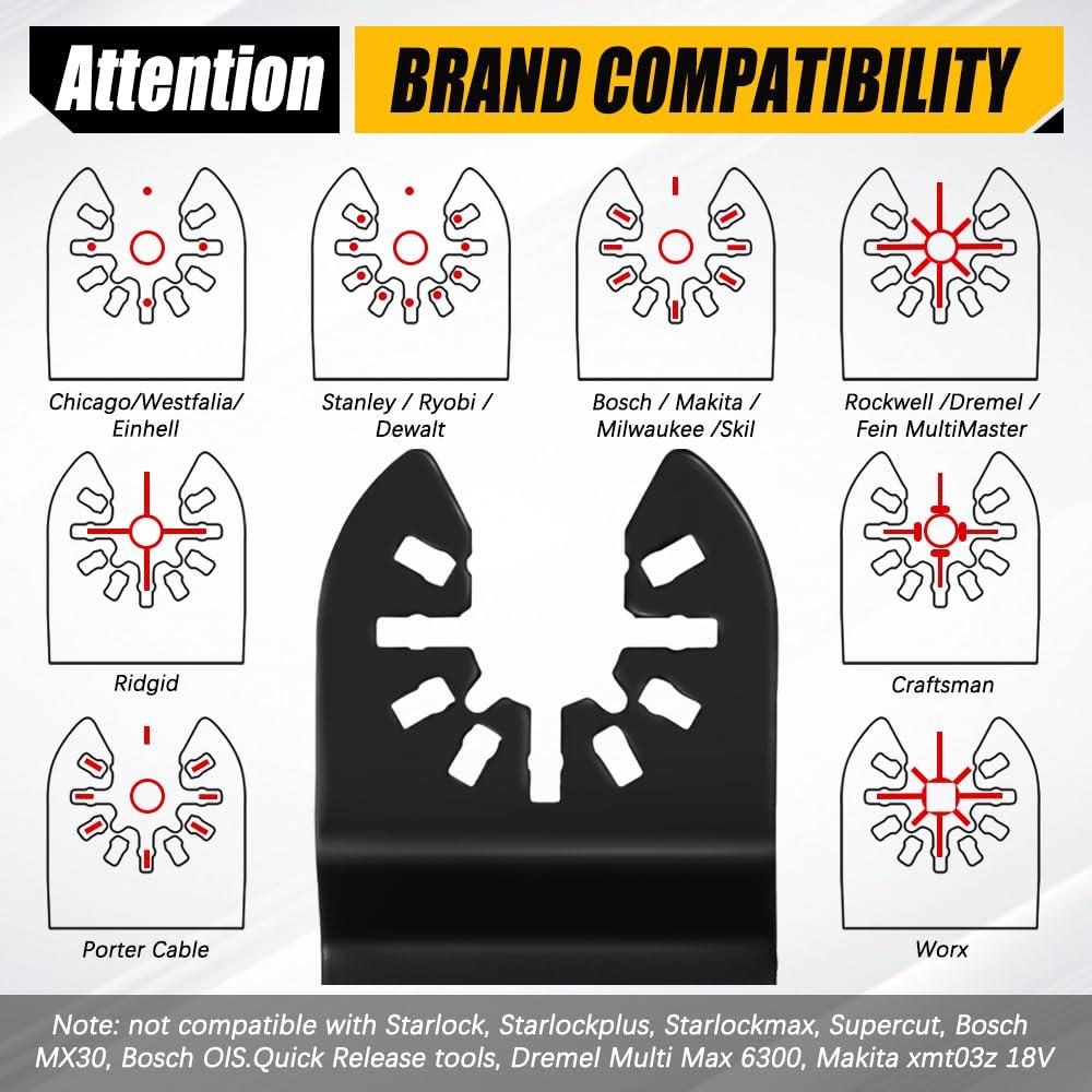 6 Hojas Oscilantes Vicsamer para Madera, 9x3.4cm, Rápida