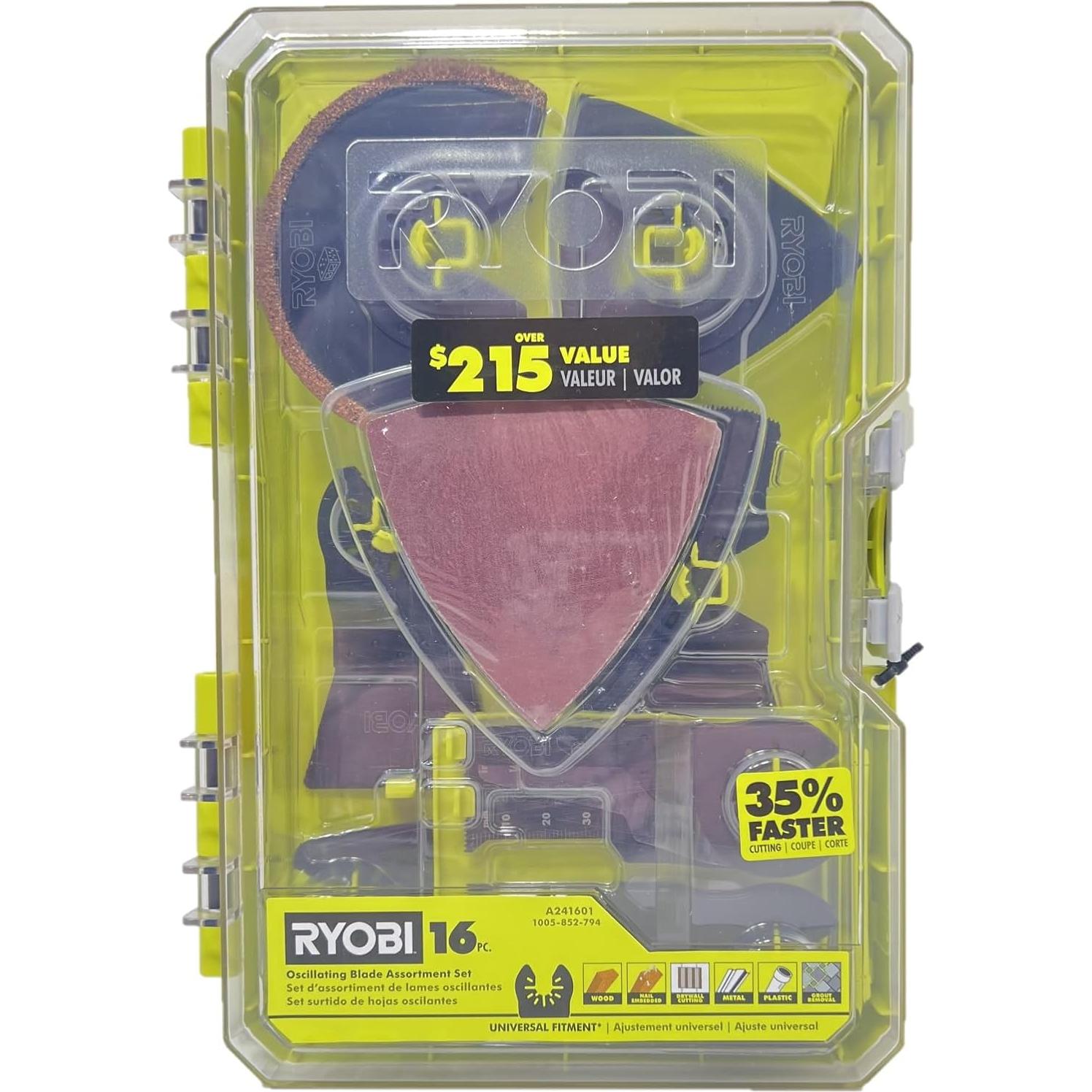 Herramienta Multiusos Inalámbrica Ryobi 18V con 16 Accesorios