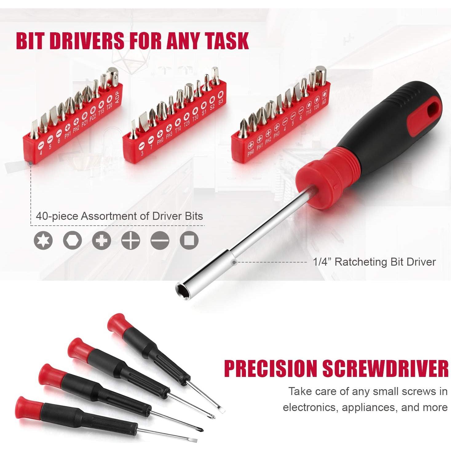 Juego de Herramientas 128 Piezas Eastvolt con Caja Almacenaje