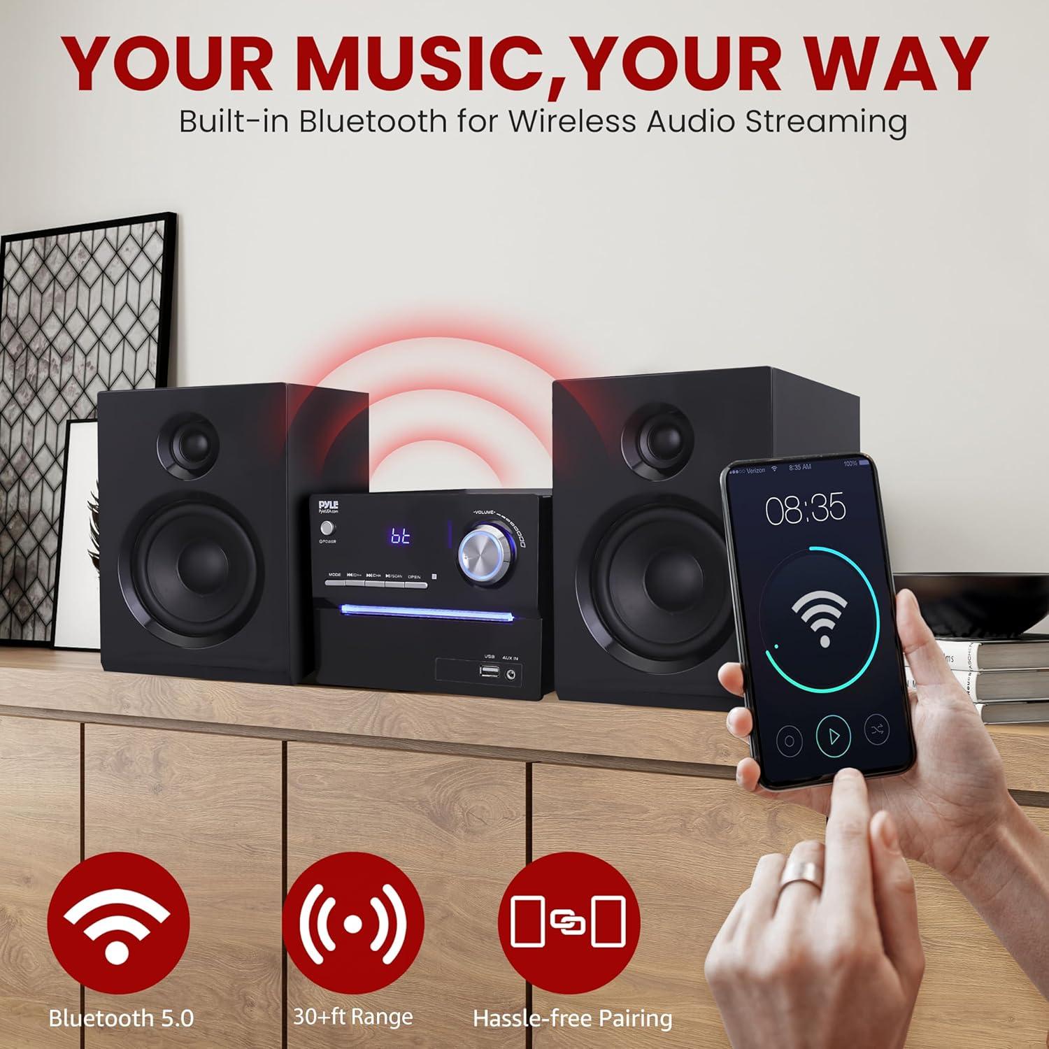 Sistema Estéreo Pyle PHSKR20 Bluetooth 100W Subwoofer