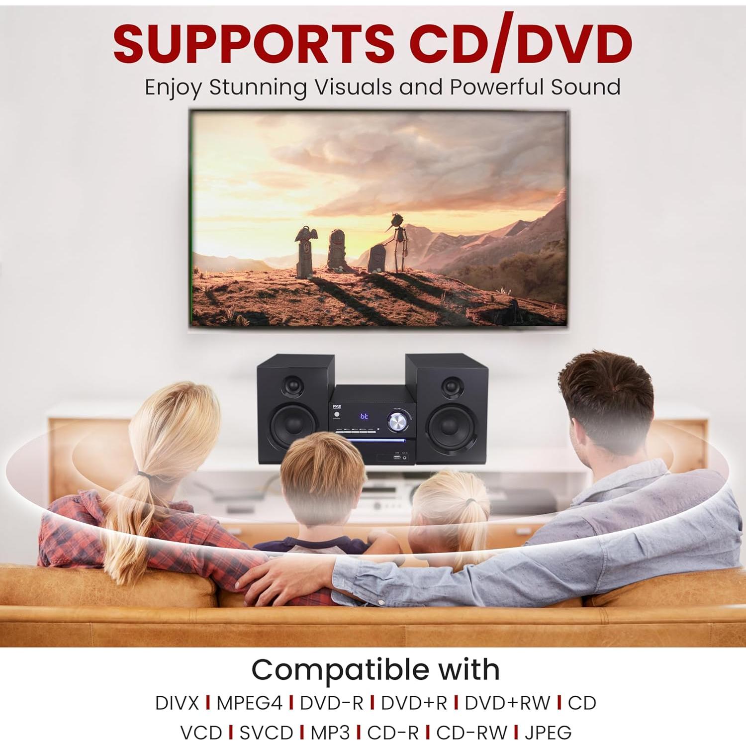 Sistema Estéreo Pyle PHSKR20 Bluetooth 100W Subwoofer