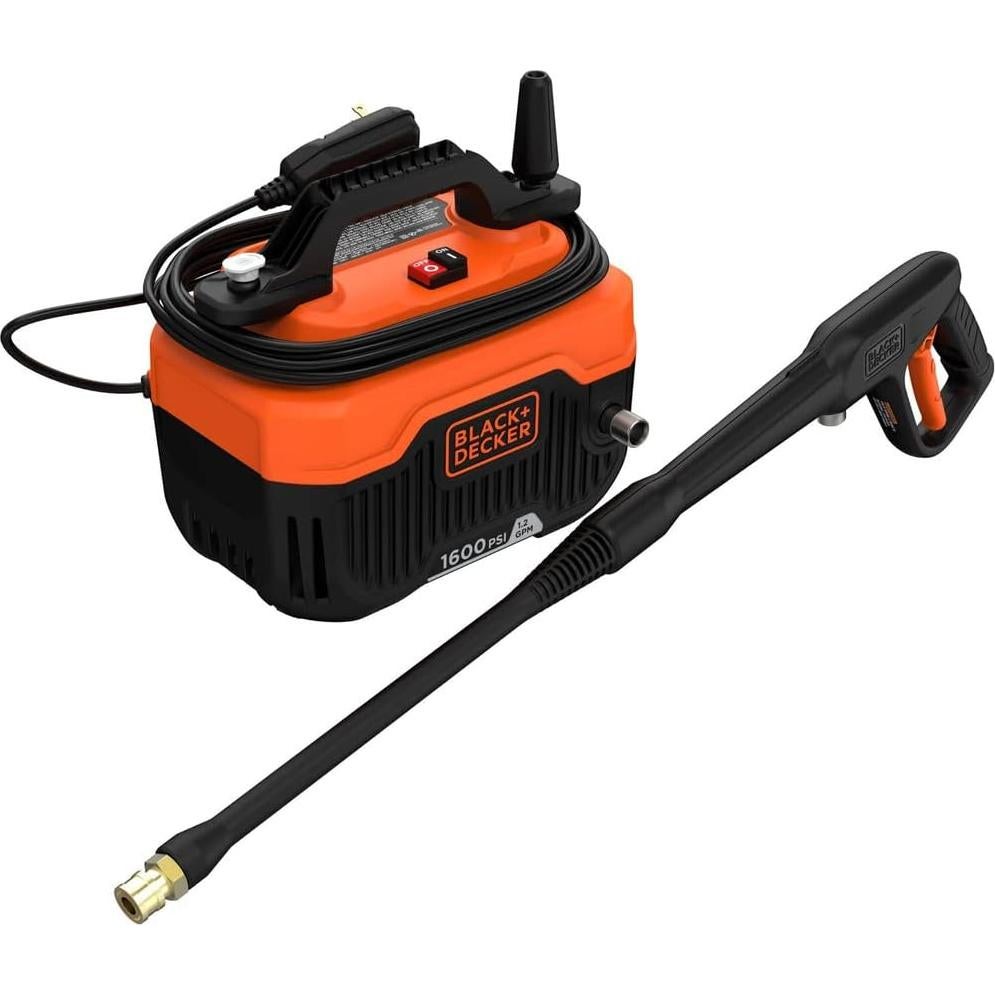 BLACK+DECKER Electric Cold Water Pressure Washer, 1,600 MAX PSI, 1.2 GPM (BEPW1600)