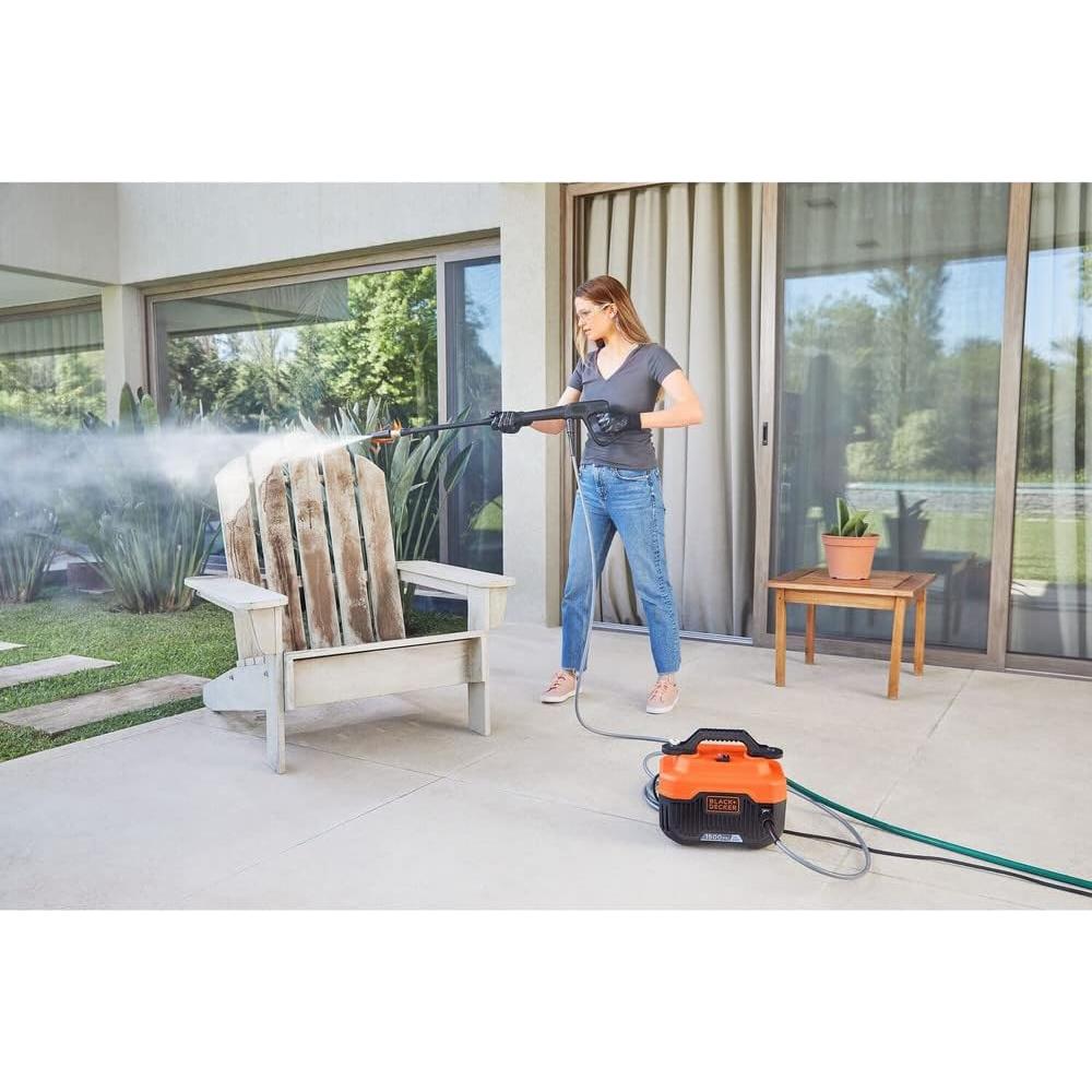 BLACK+DECKER Electric Cold Water Pressure Washer, 1,600 MAX PSI, 1.2 GPM (BEPW1600)