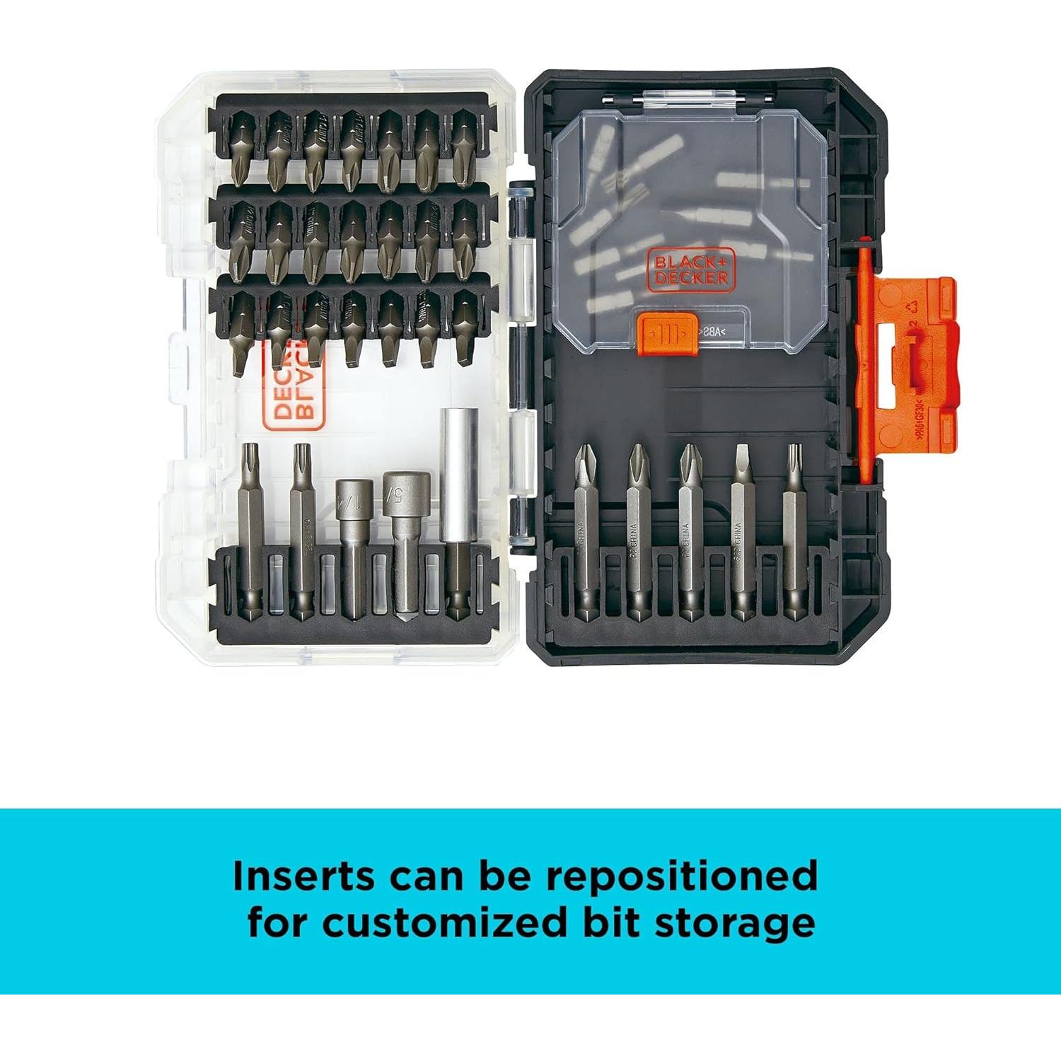 Juego de Puntas de Destornillador BLACK+DECKER 40 Piezas