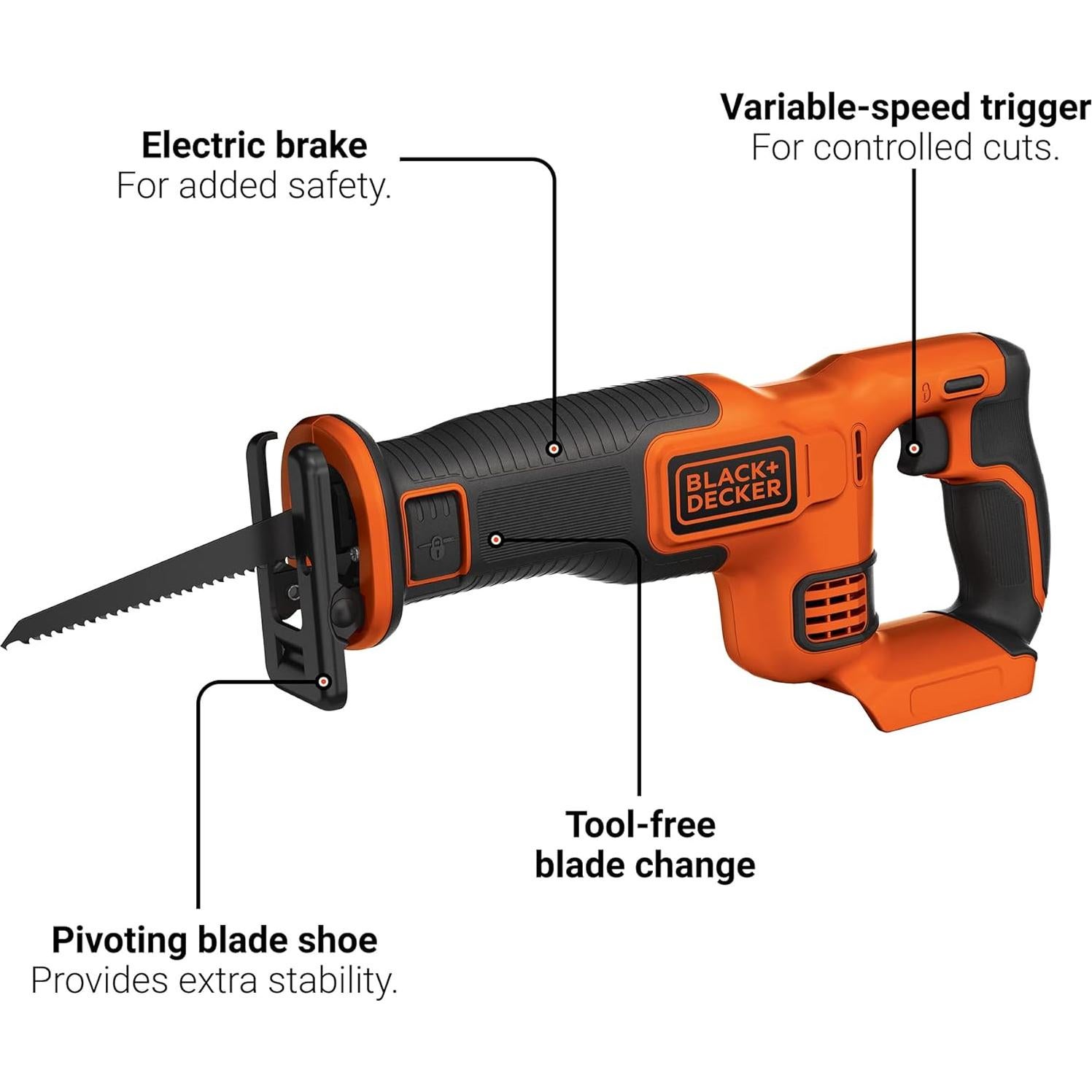 Sierra Recíproca Inalámbrica BLACK+DECKER 20V 7/8"