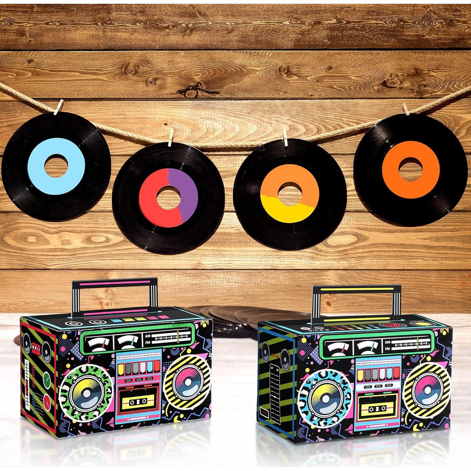 Cajas de Favor Retro Chinco 8 Pcs para Cumpleaños 80s