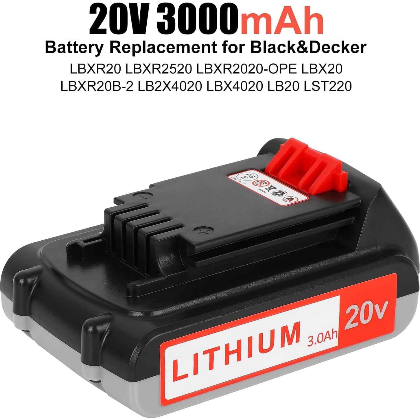Batería de Reemplazo 20V 3000mAh Black and Decker - 2PCS